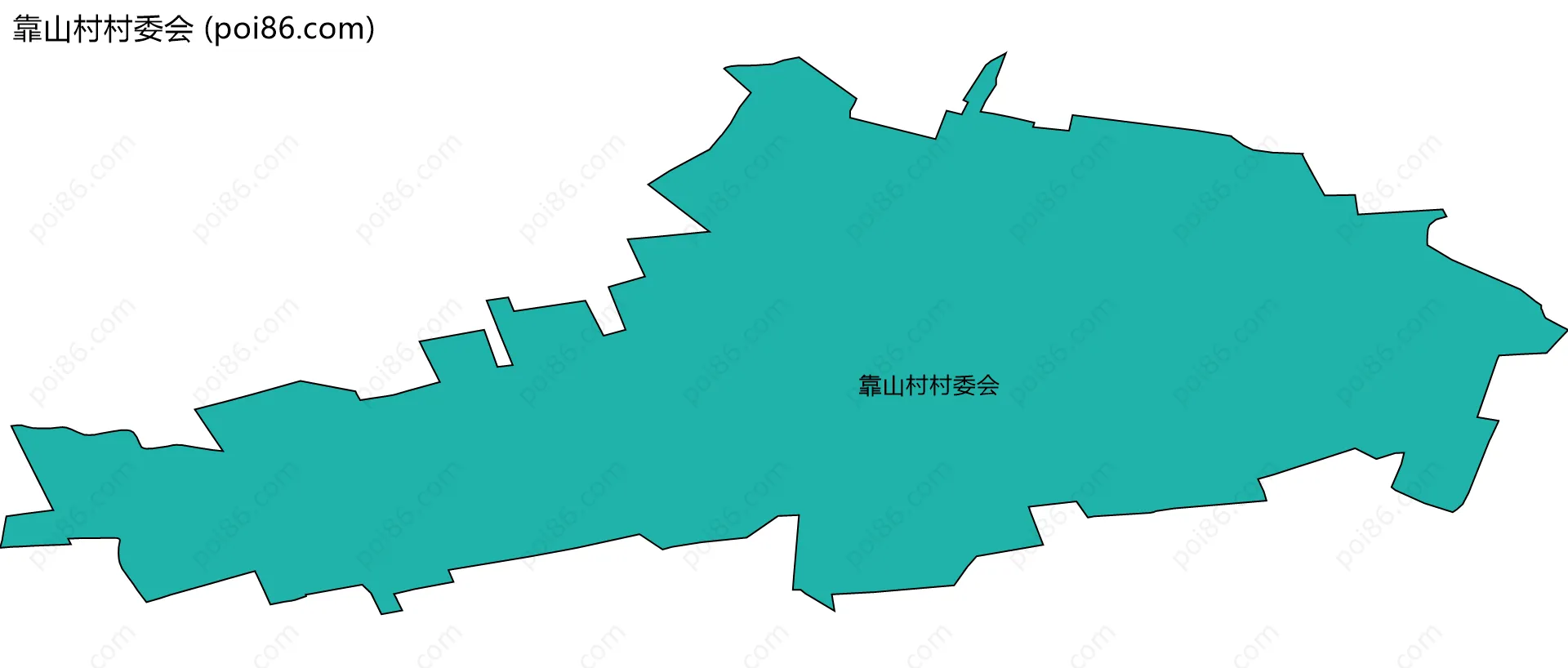 靠山村村委会边界地图