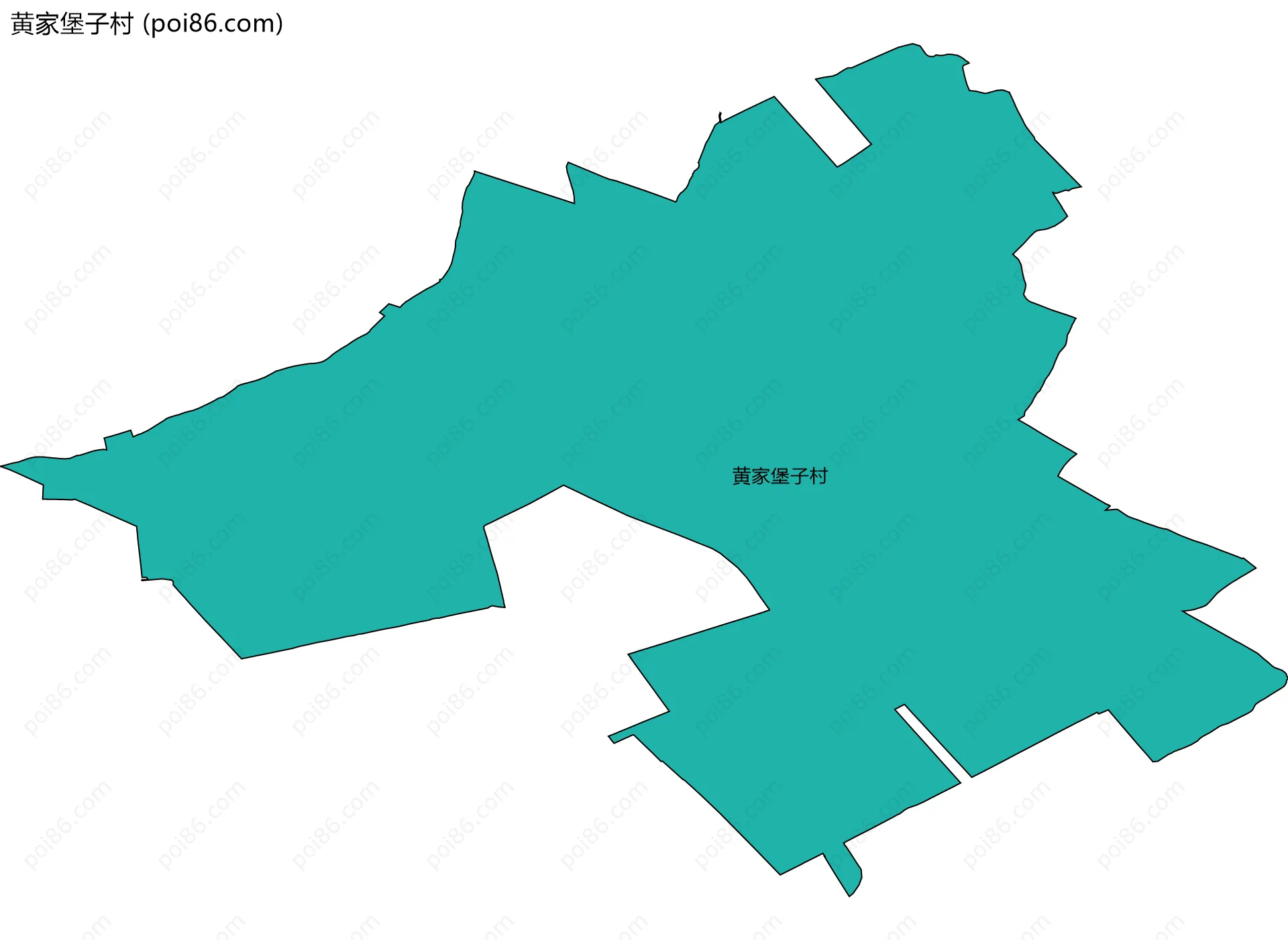 黄家堡子村边界地图