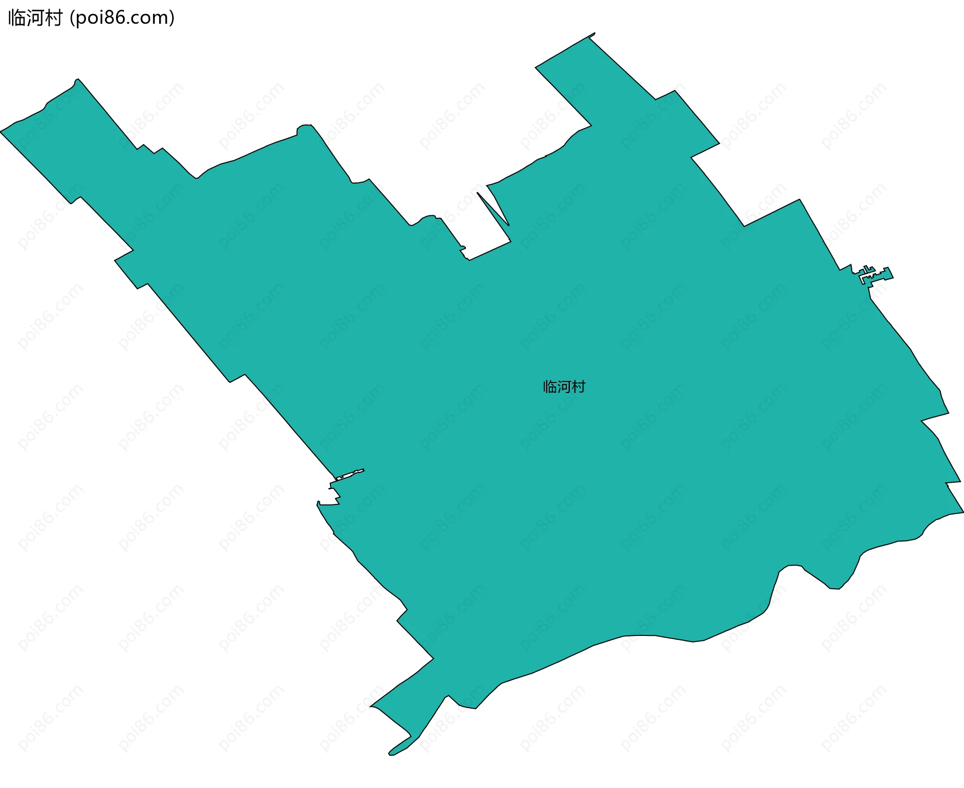 临河村边界地图