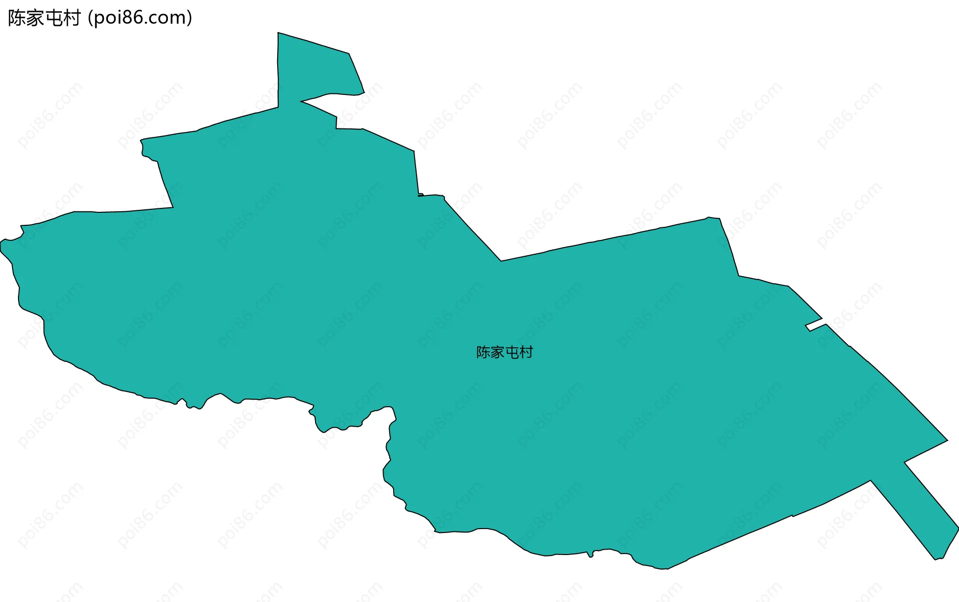 陈家屯村边界地图