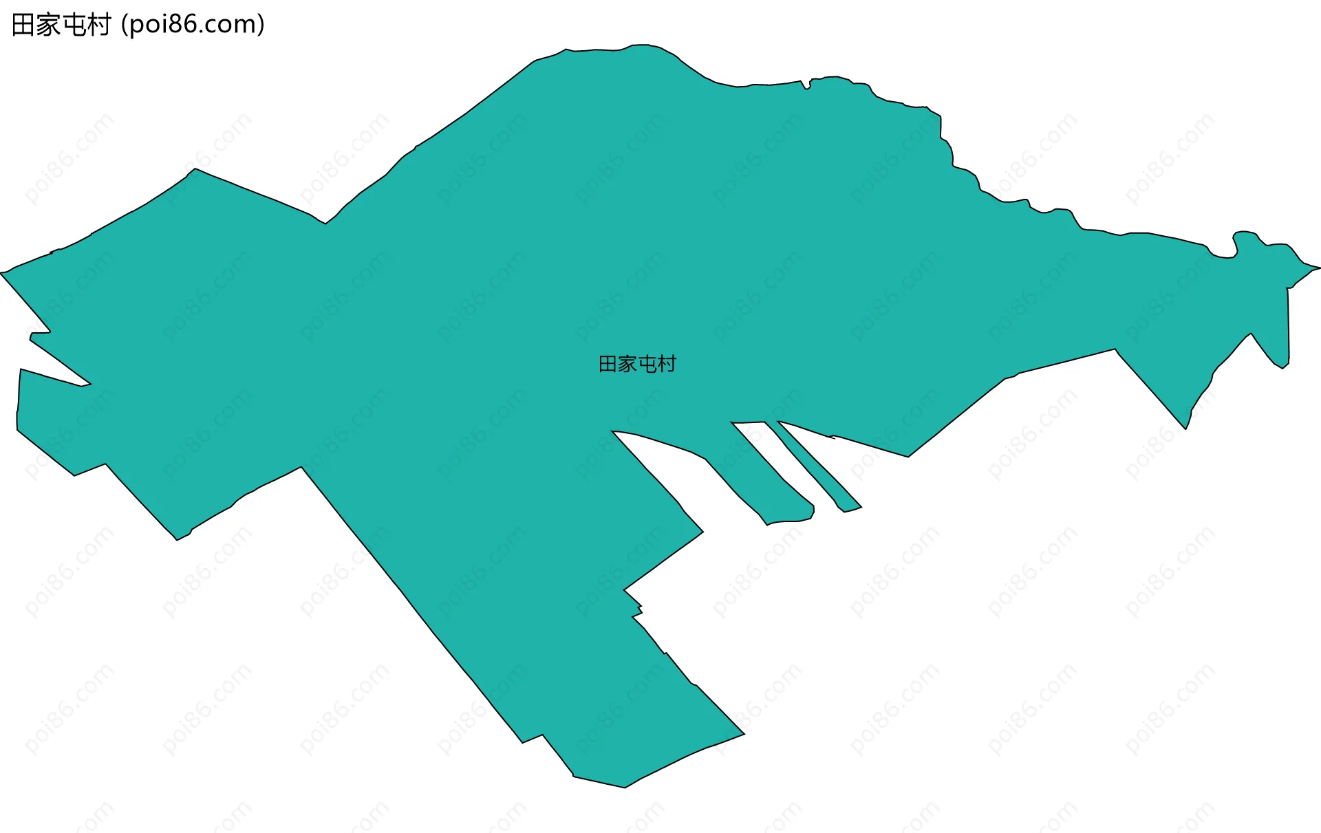 田家屯村边界地图