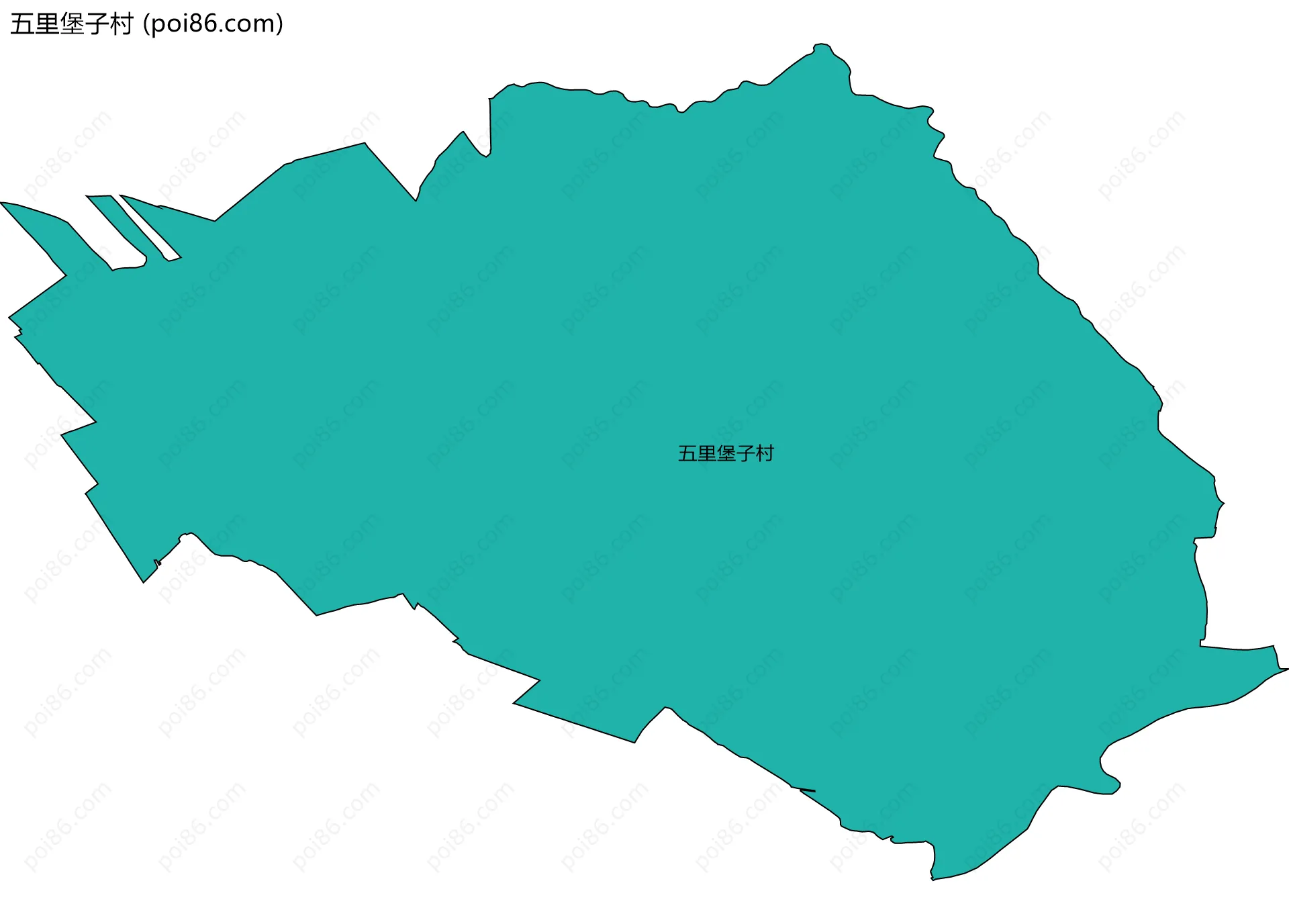 五里堡子村边界地图