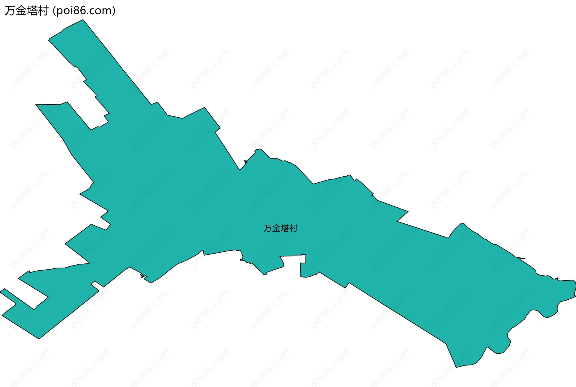 万金塔村边界地图