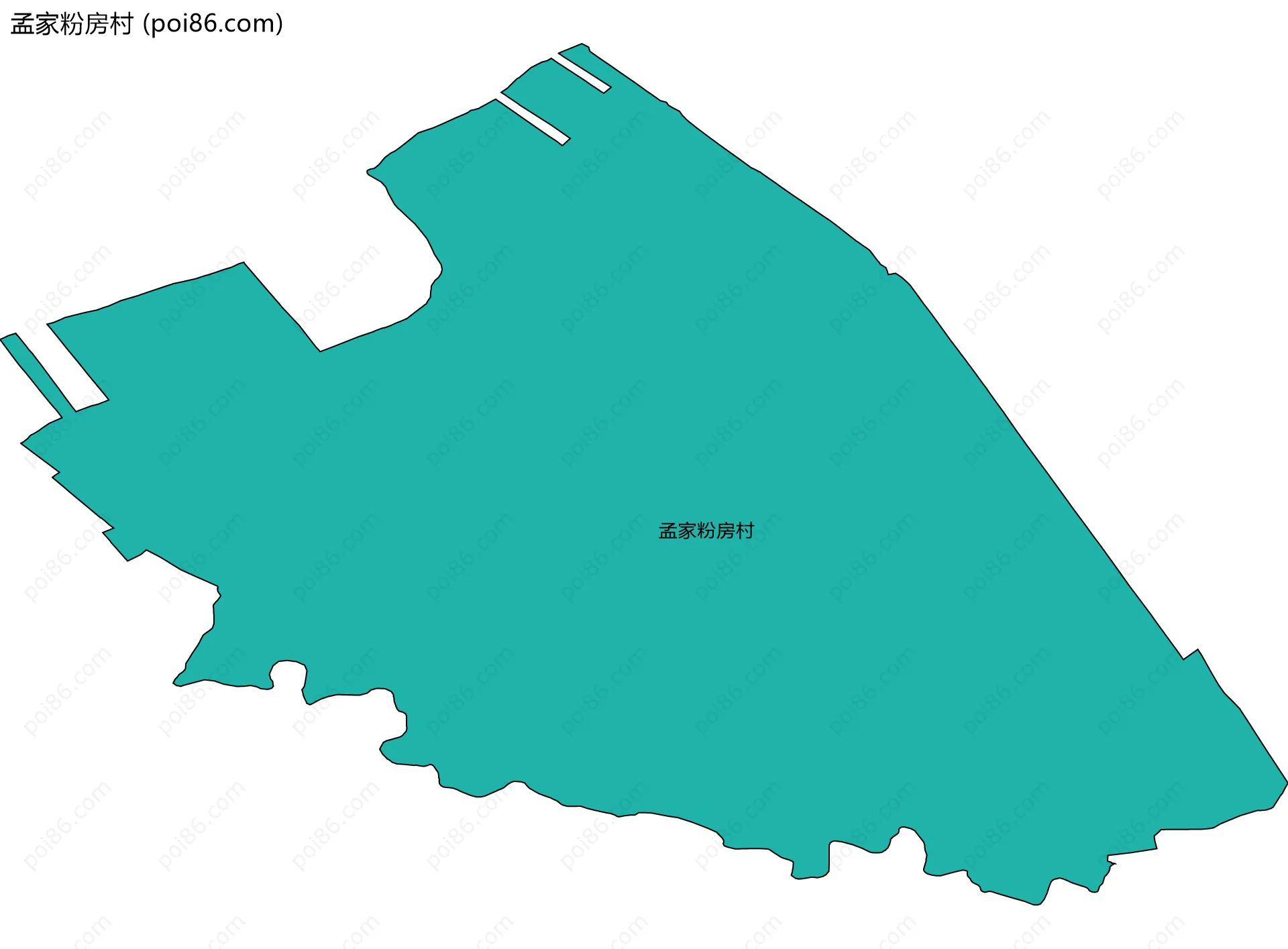 孟家粉房村边界地图