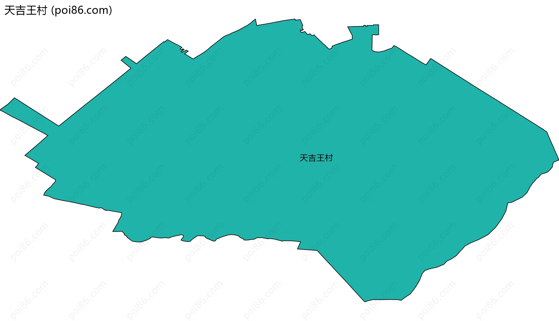 天吉王村边界地图