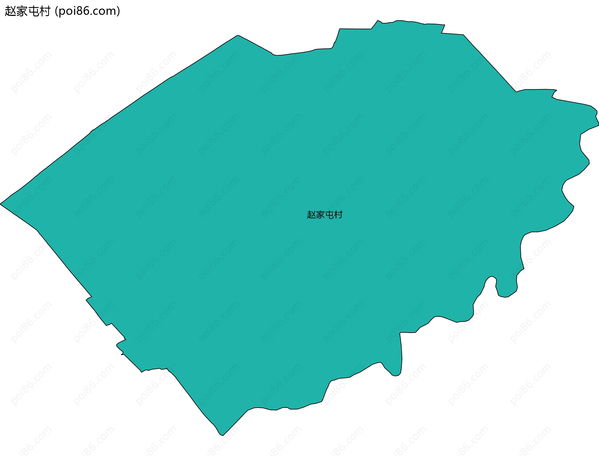 赵家屯村边界地图