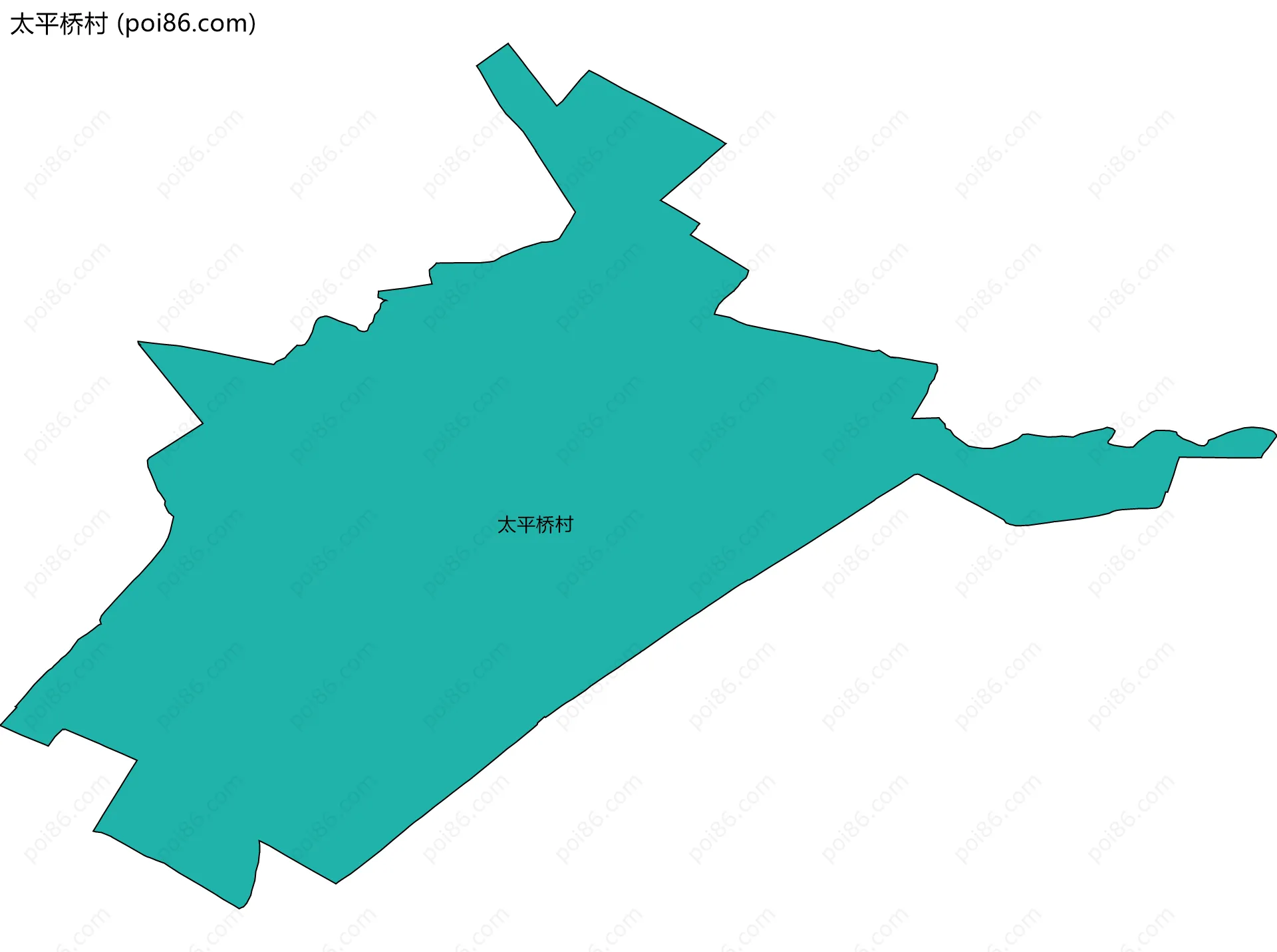 太平桥村边界地图