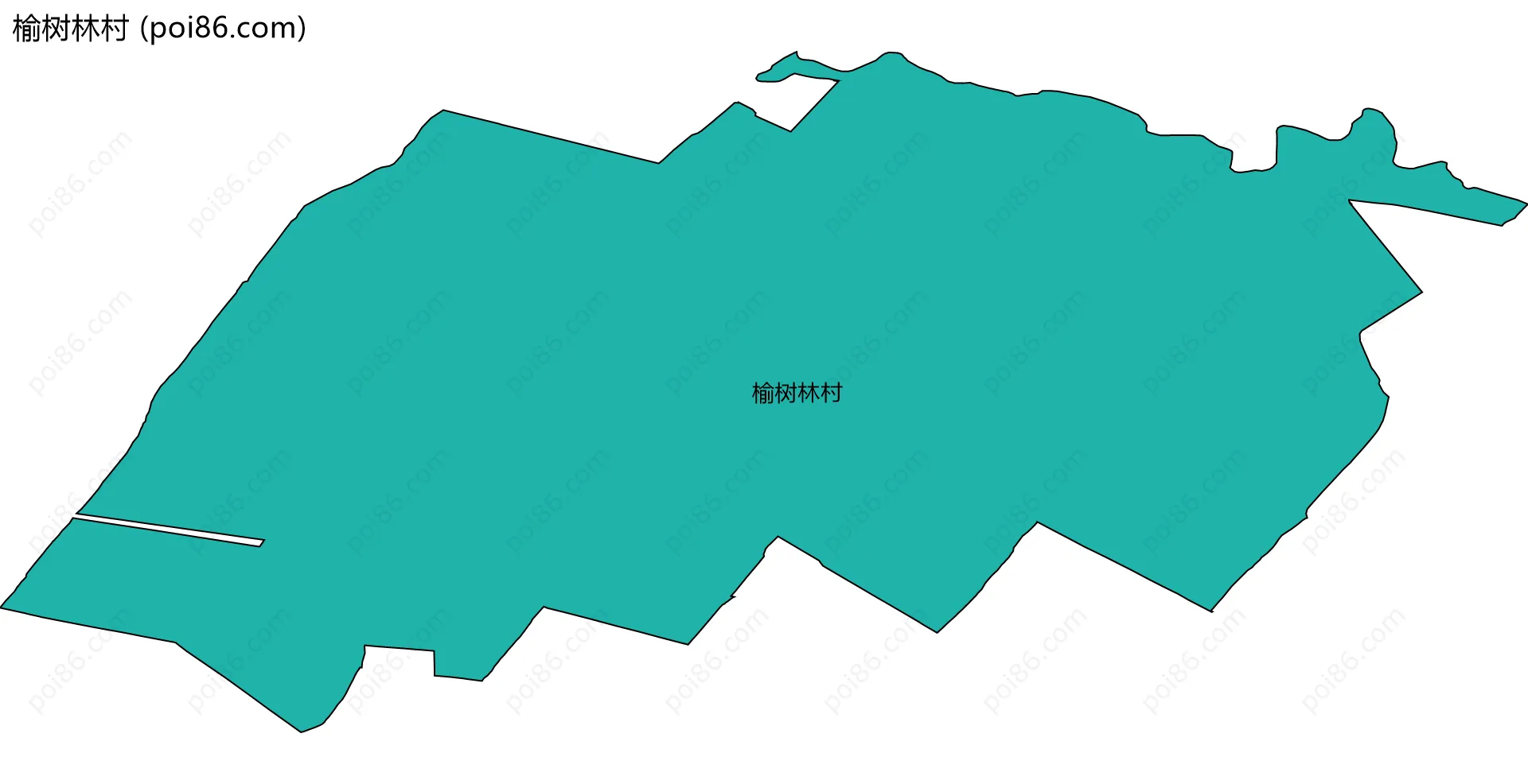 榆树林村边界地图