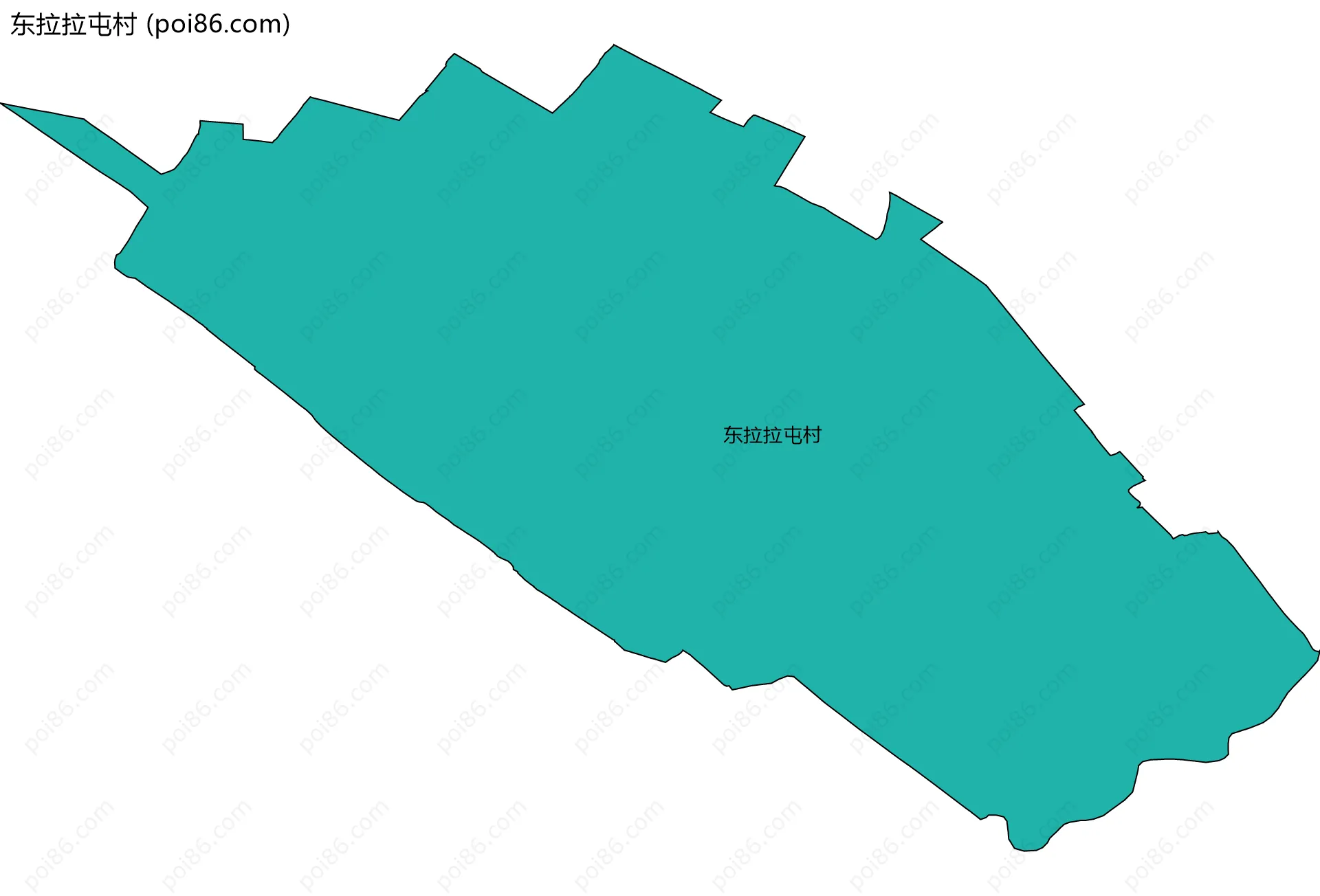 东拉拉屯村边界地图