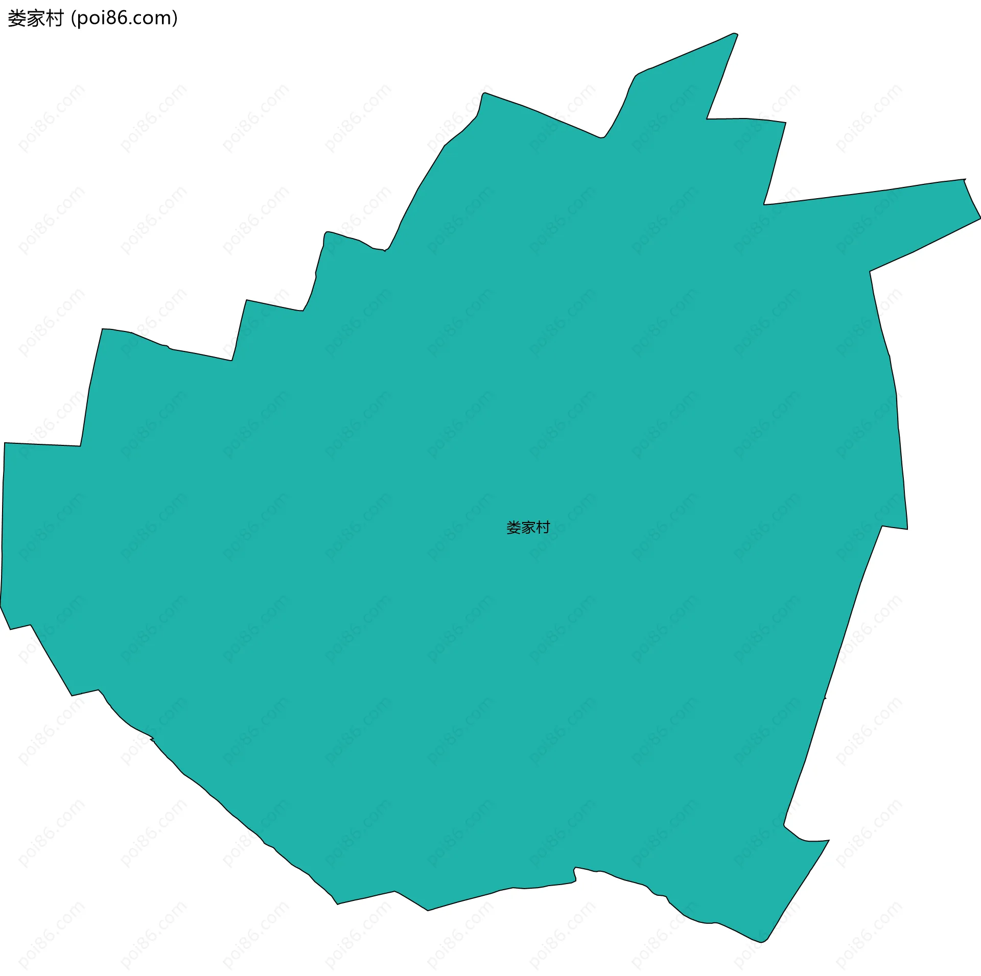 娄家村边界地图