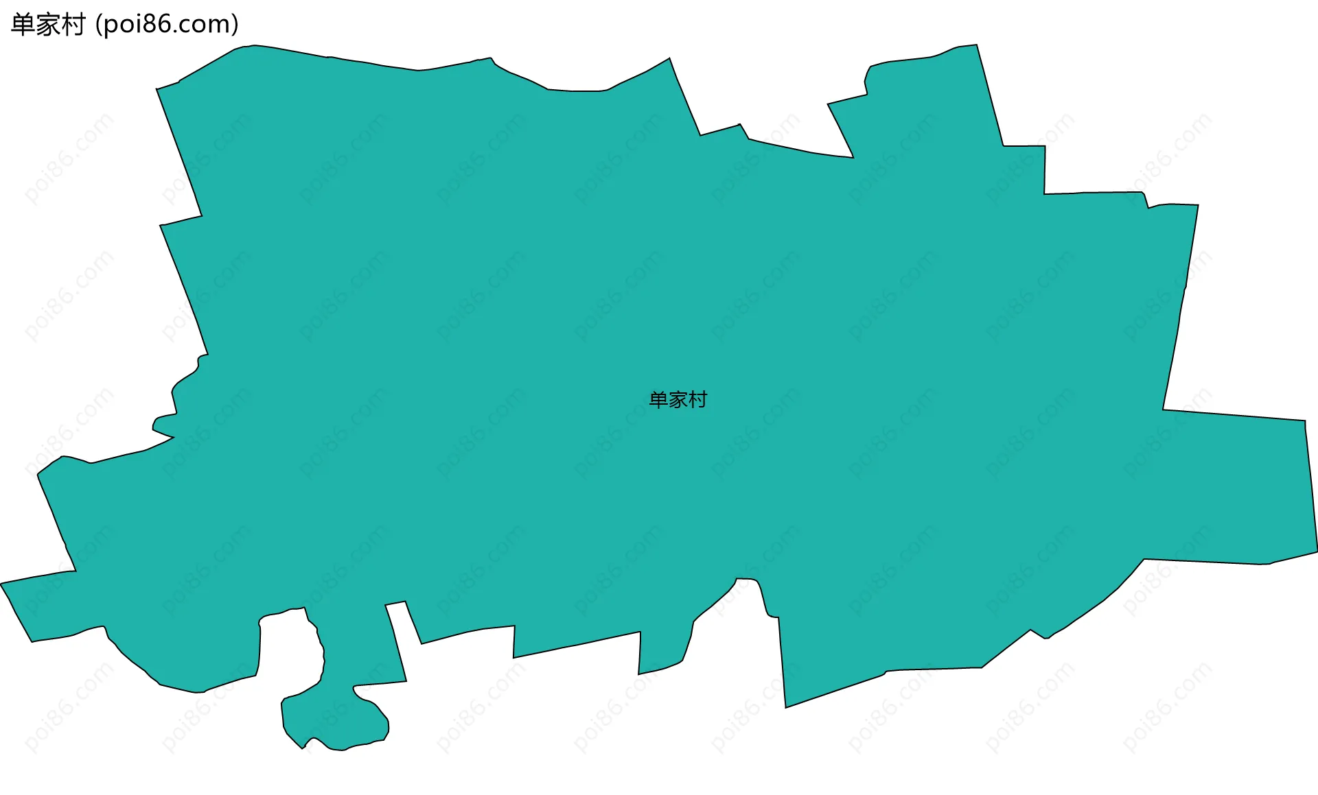 单家村边界地图