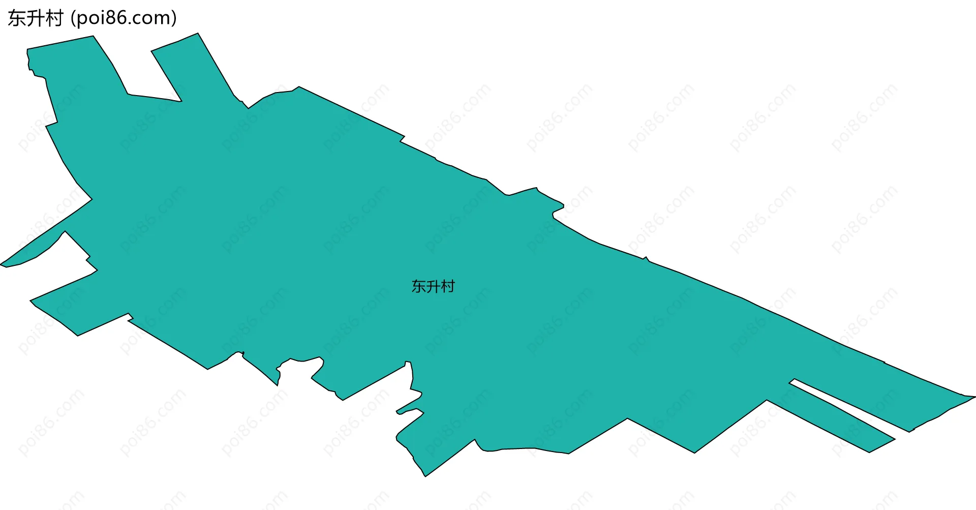 东升村边界地图