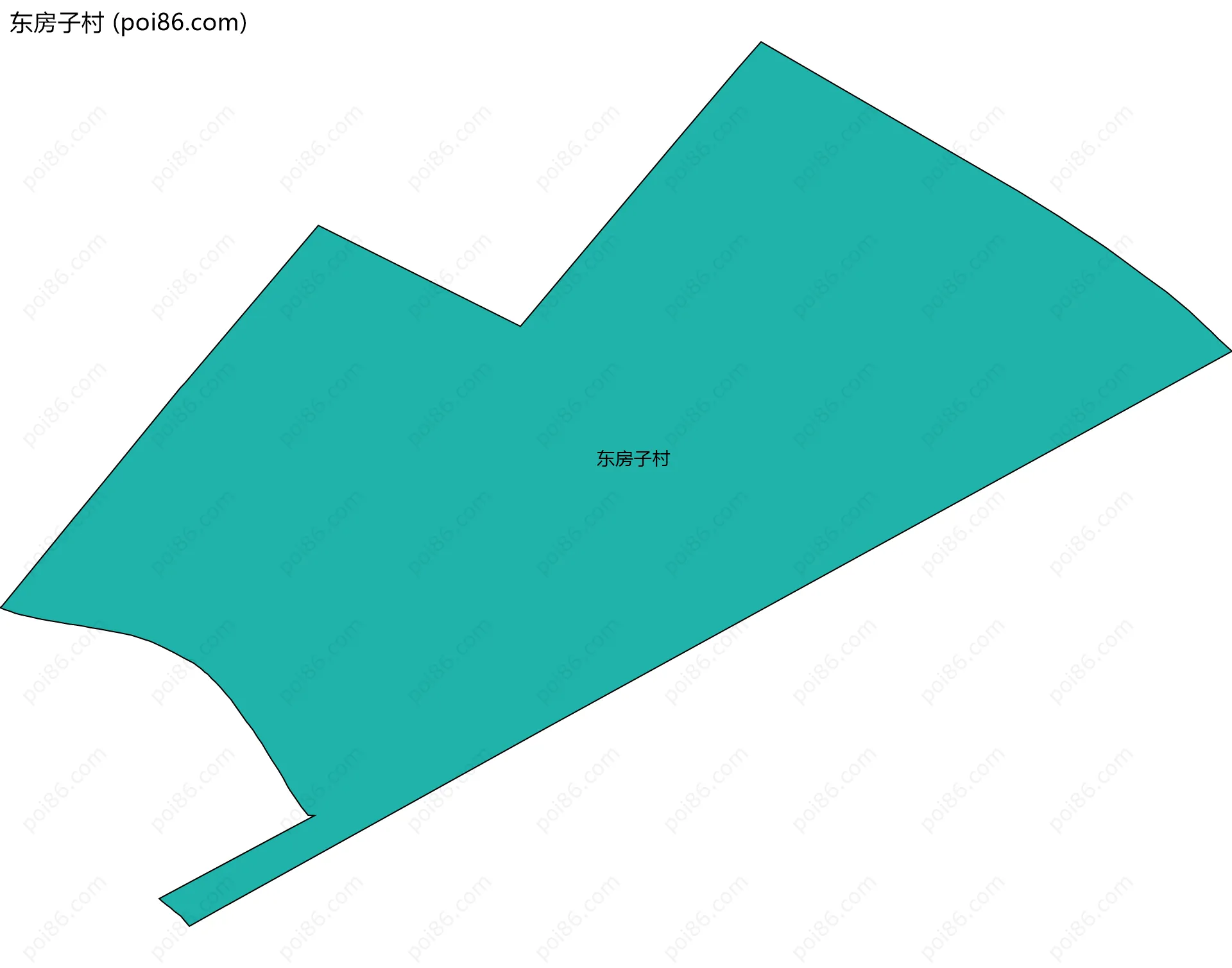 东房子村边界地图
