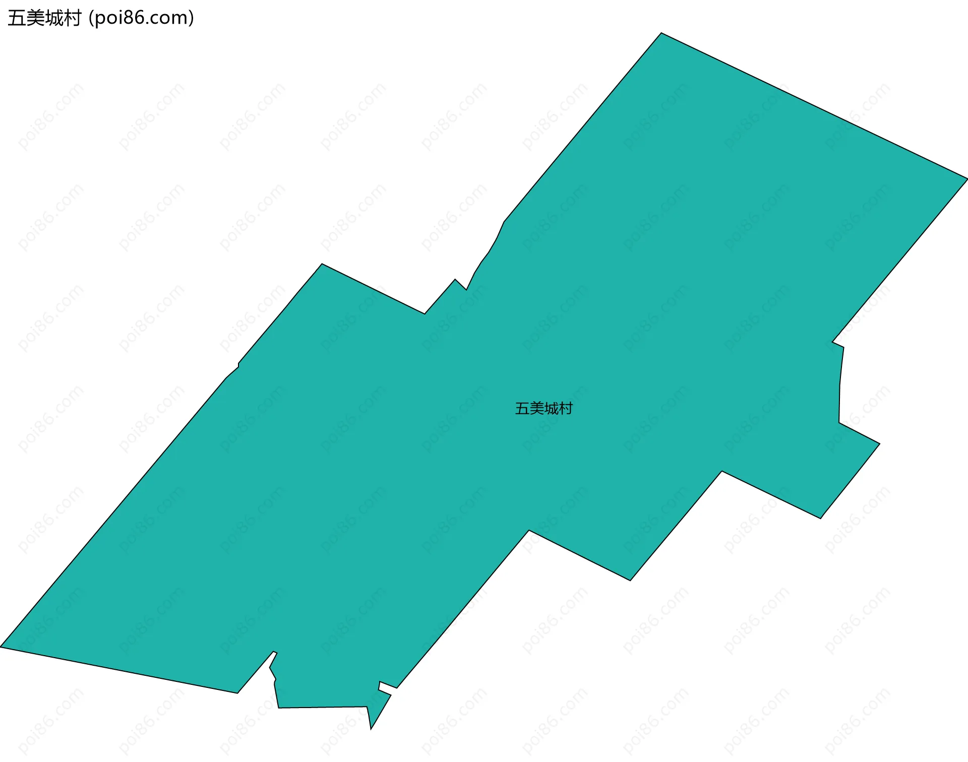 五美城村边界地图