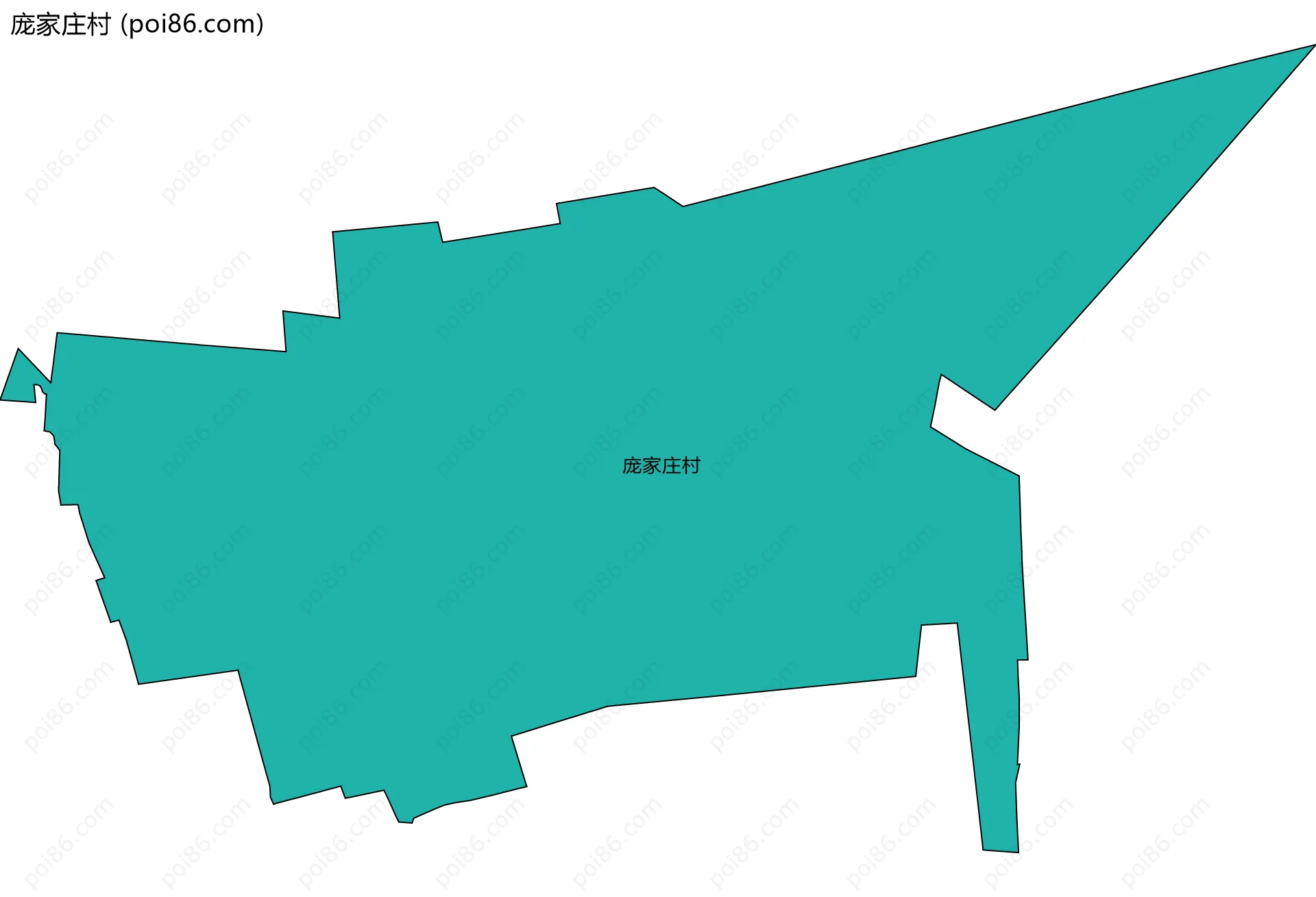 庞家庄村边界地图