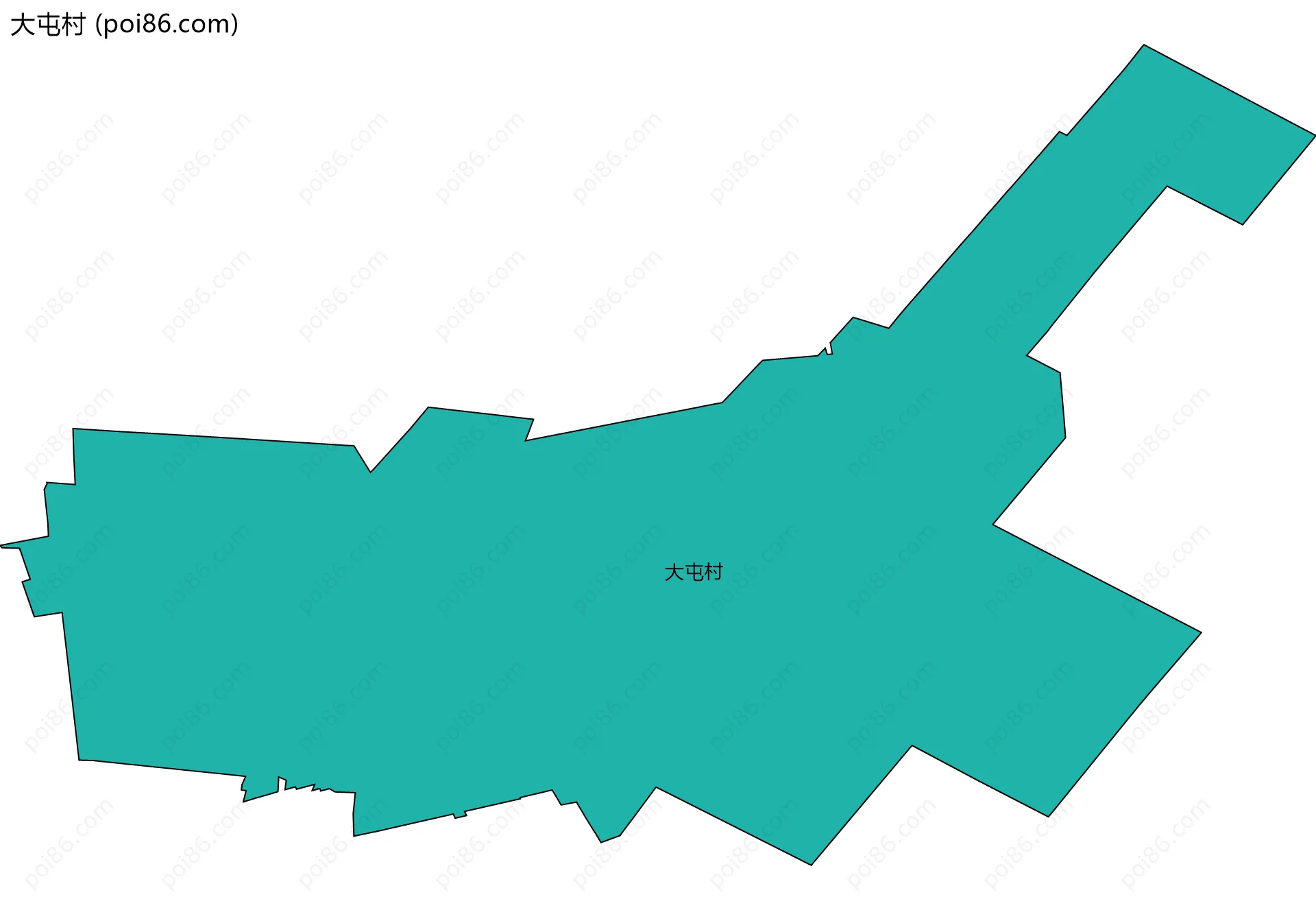 大屯村边界地图