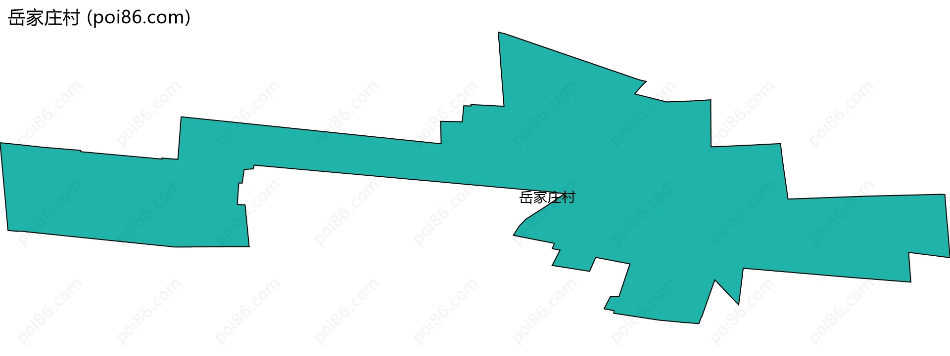 岳家庄村边界地图