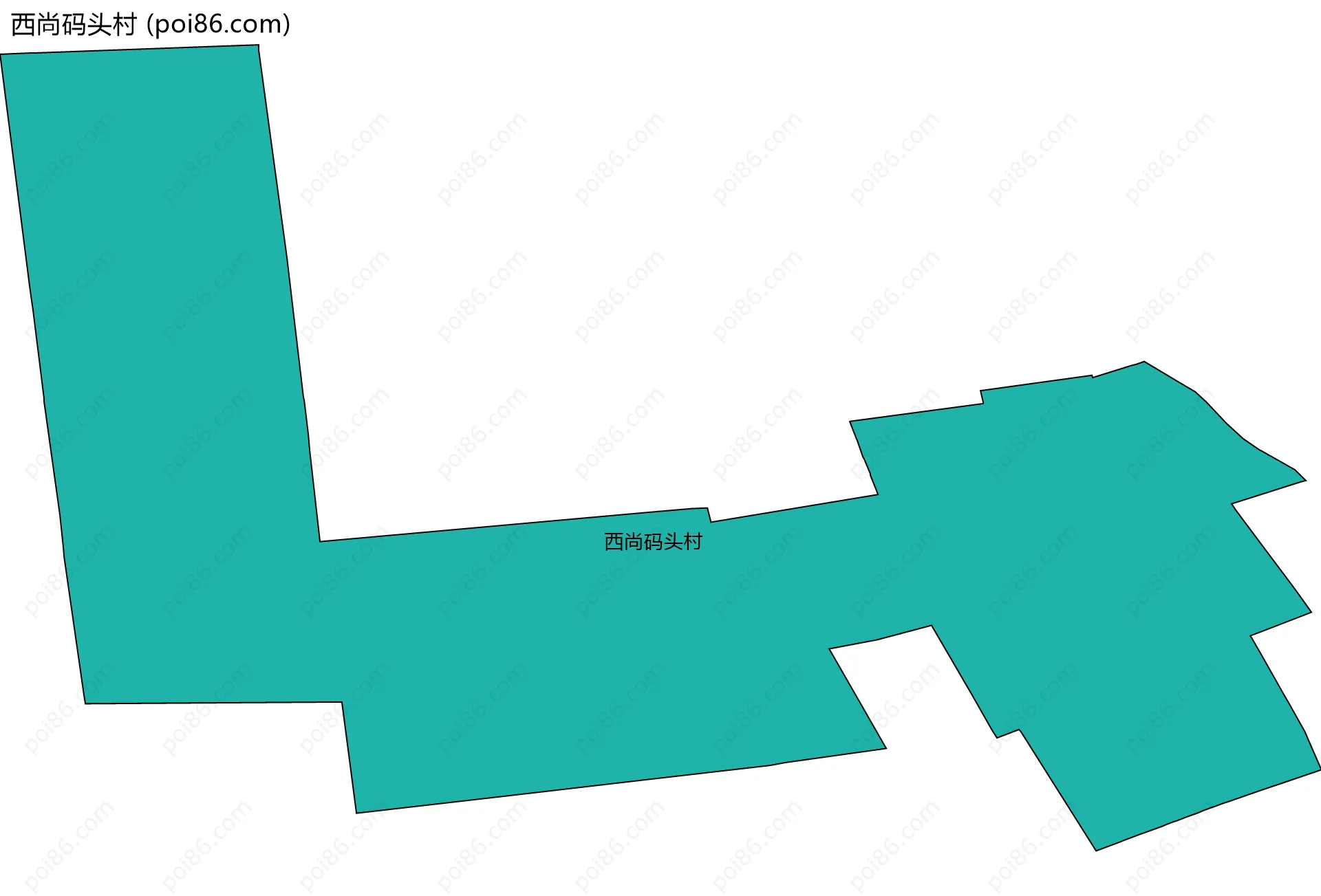 西尚码头村边界地图