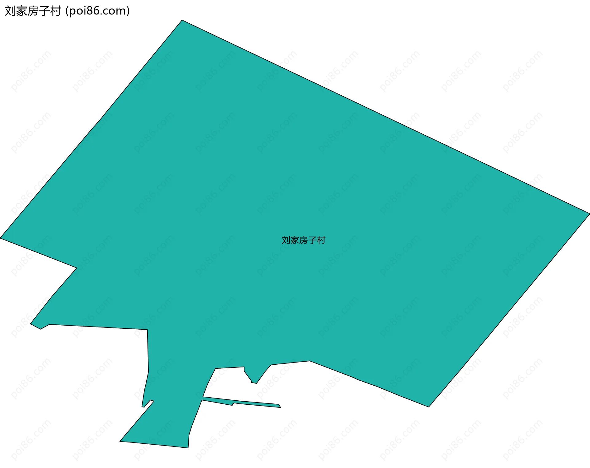 刘家房子村边界地图