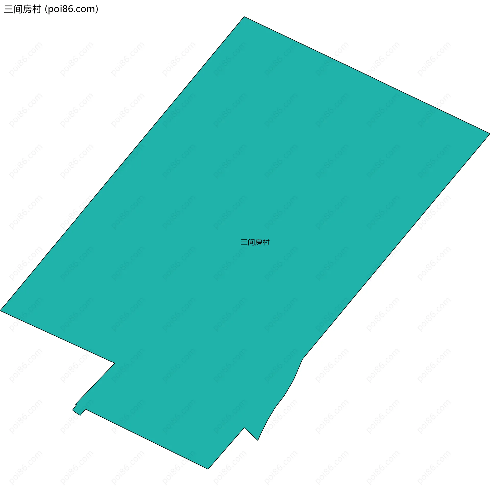 三间房村边界地图