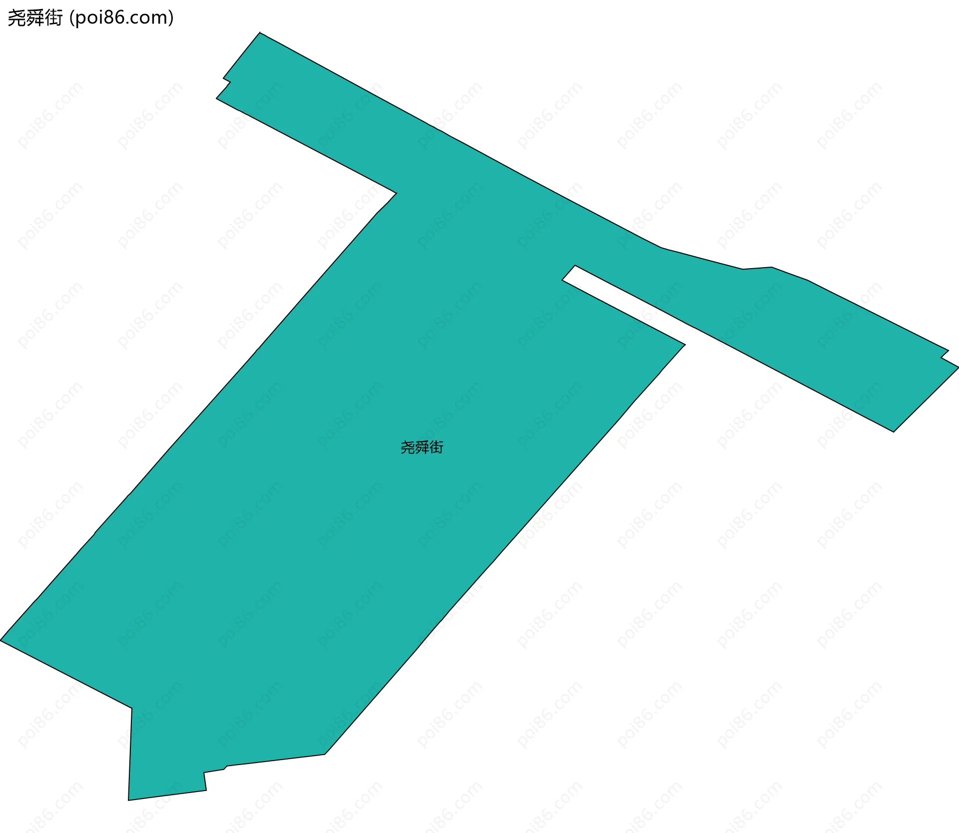 尧舜街边界地图