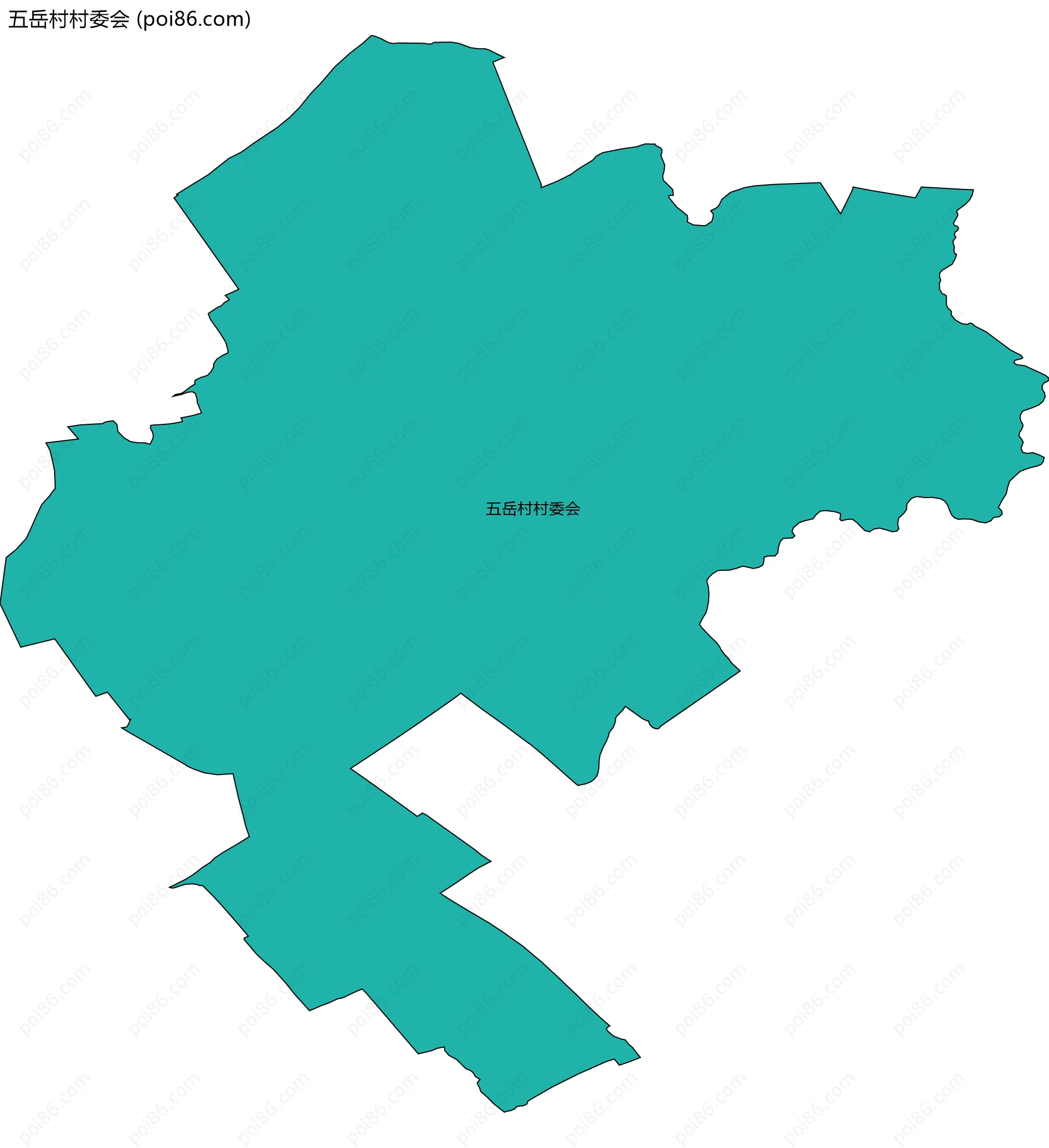 五岳村村委会边界地图