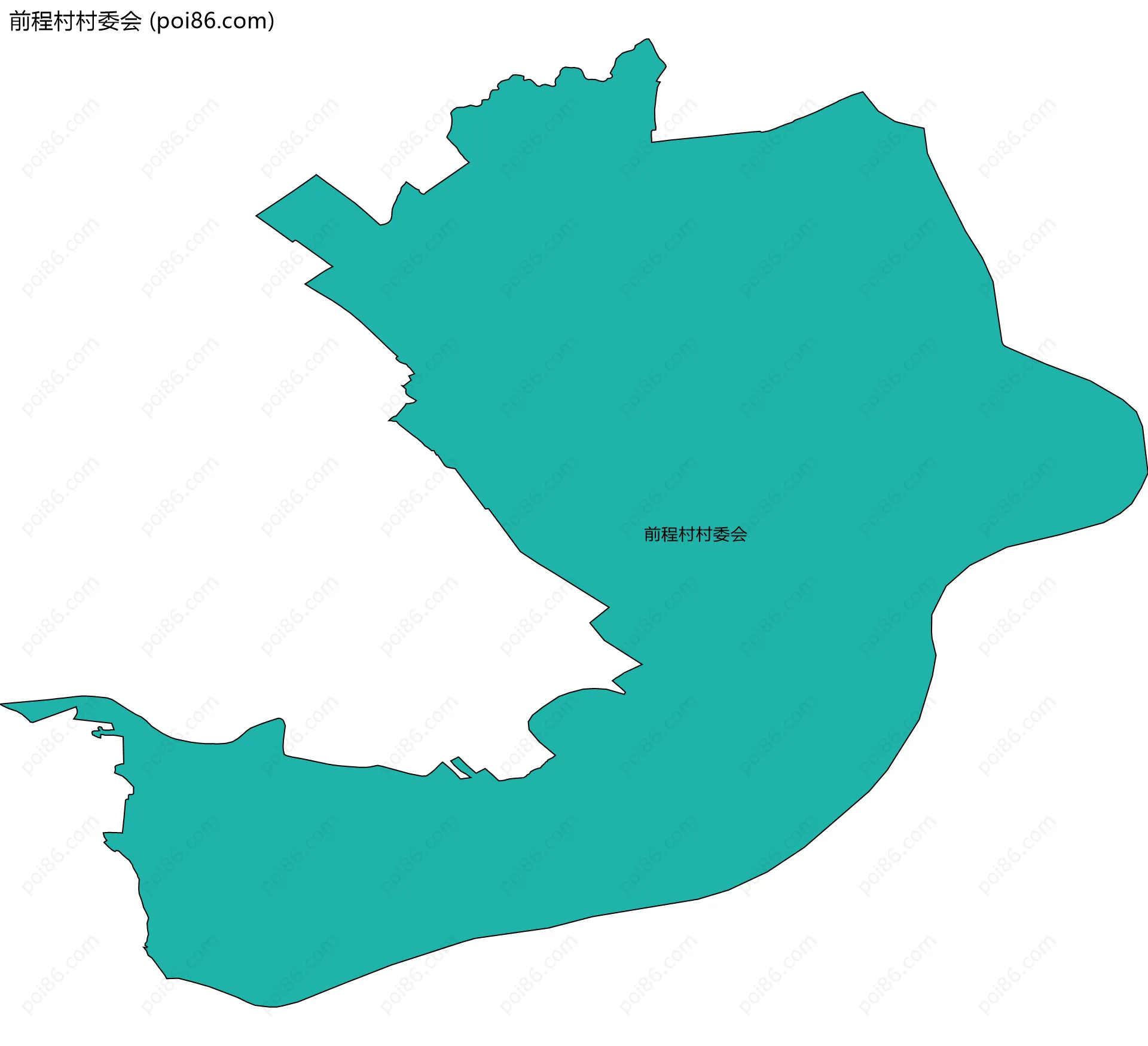 前程村村委会边界地图