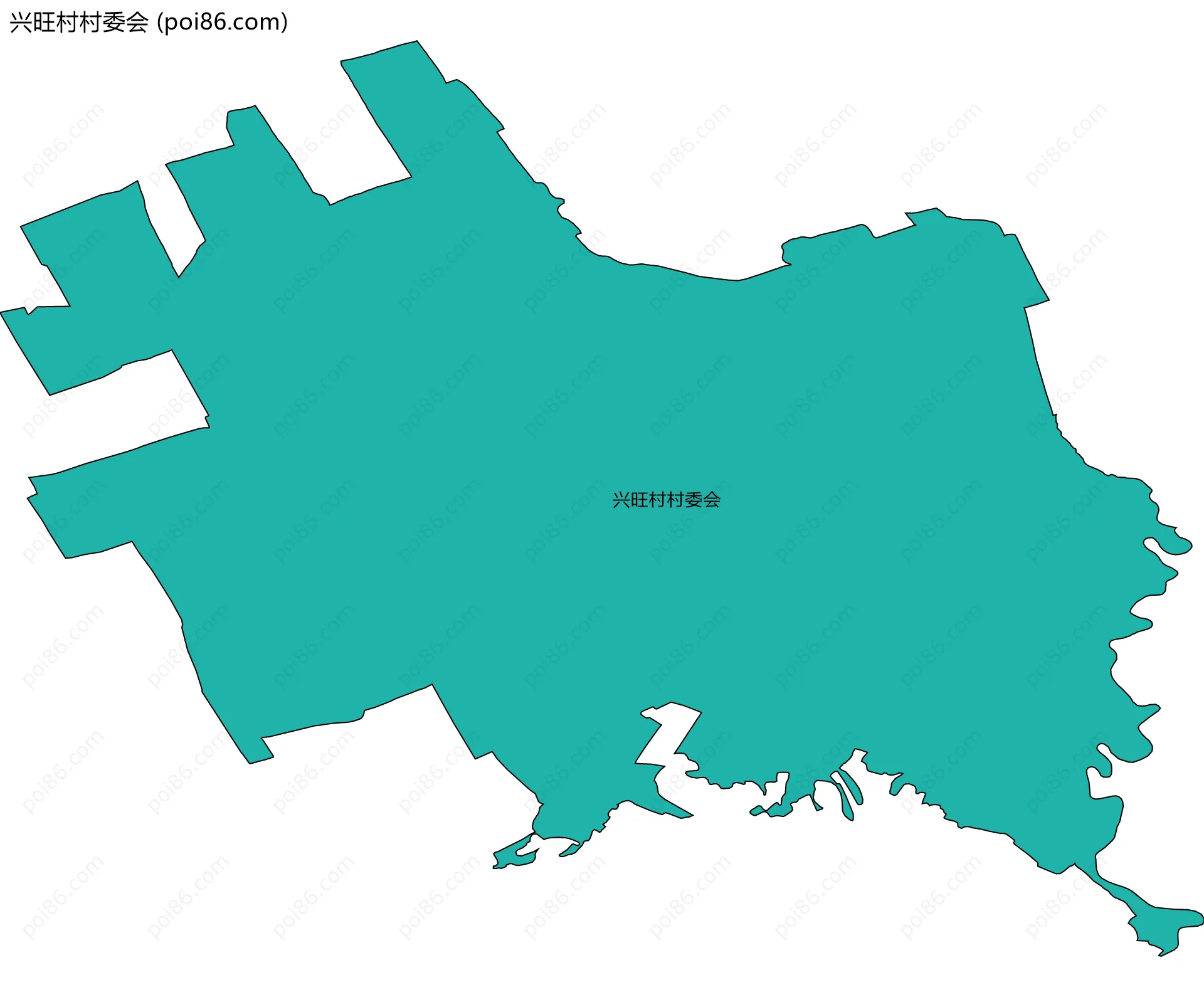 兴旺村村委会边界地图