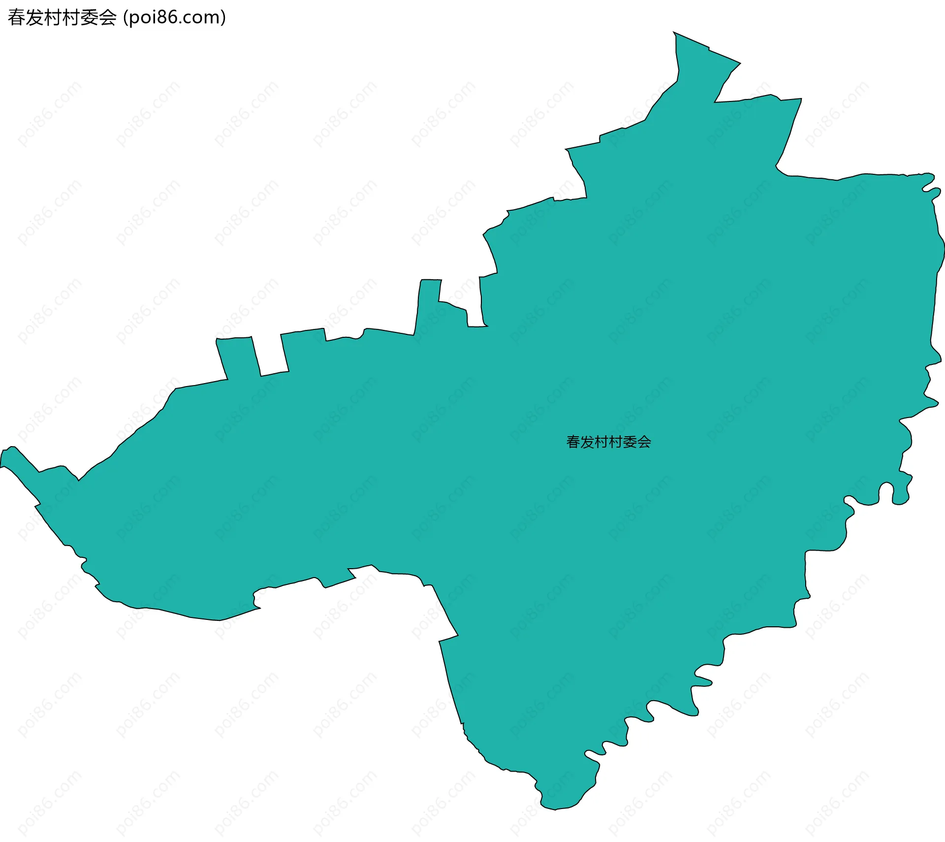 春发村村委会边界地图
