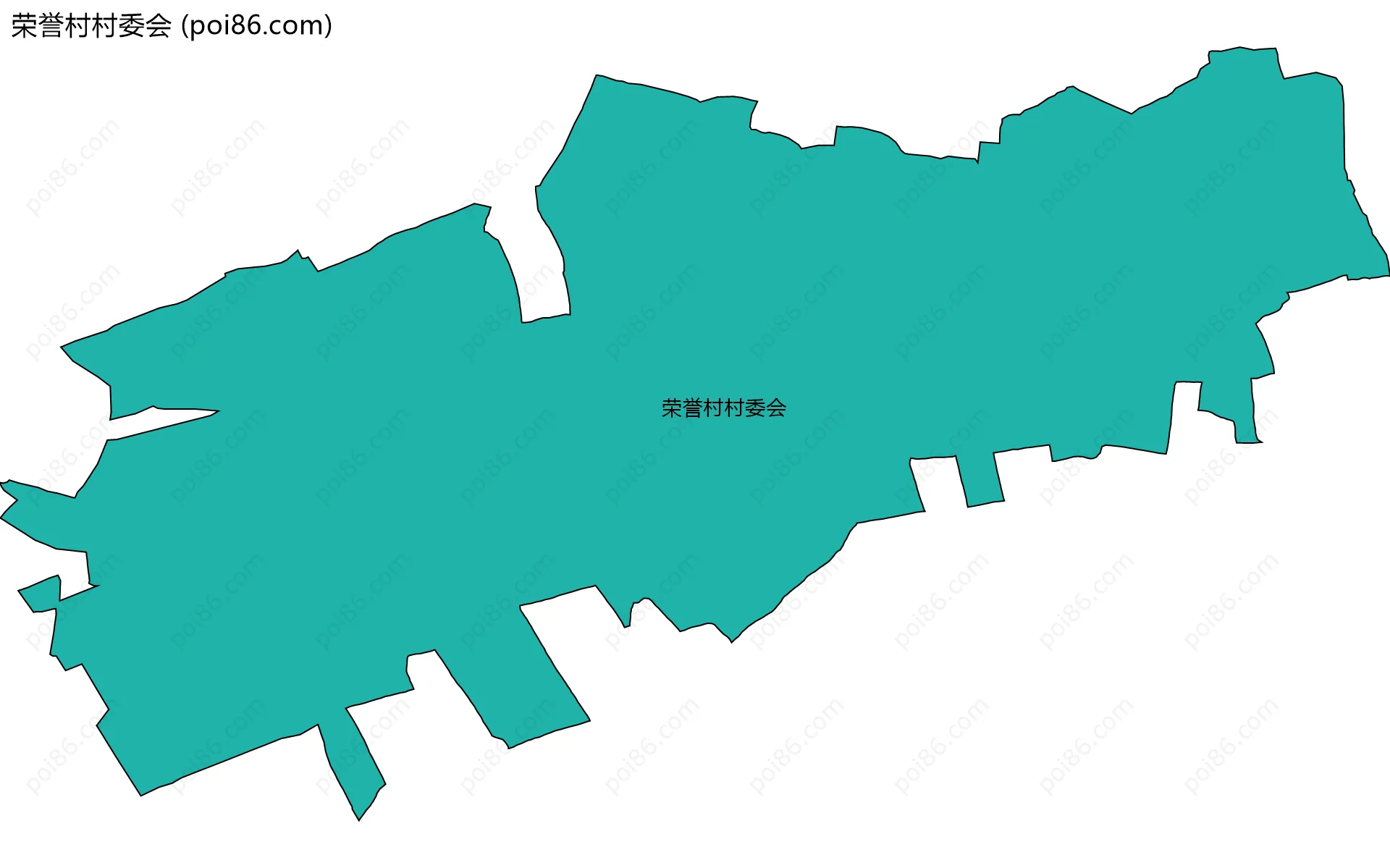 荣誉村村委会边界地图