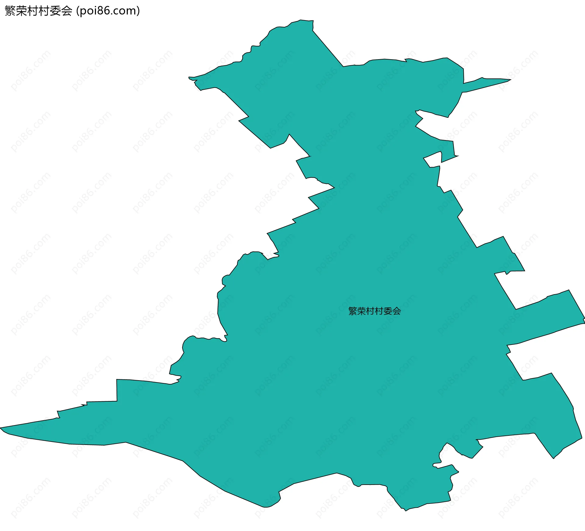 繁荣村村委会边界地图
