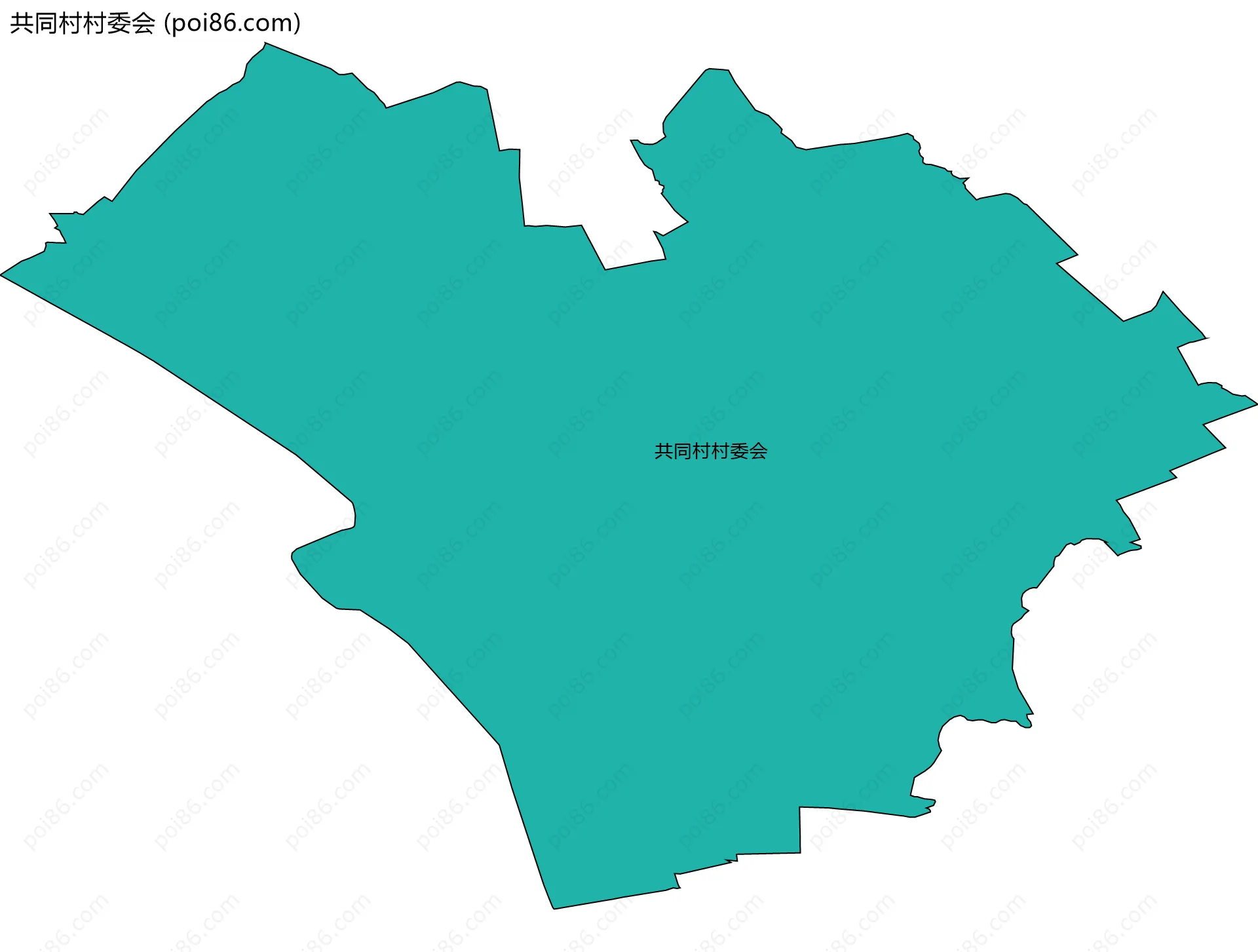 共同村村委会边界地图