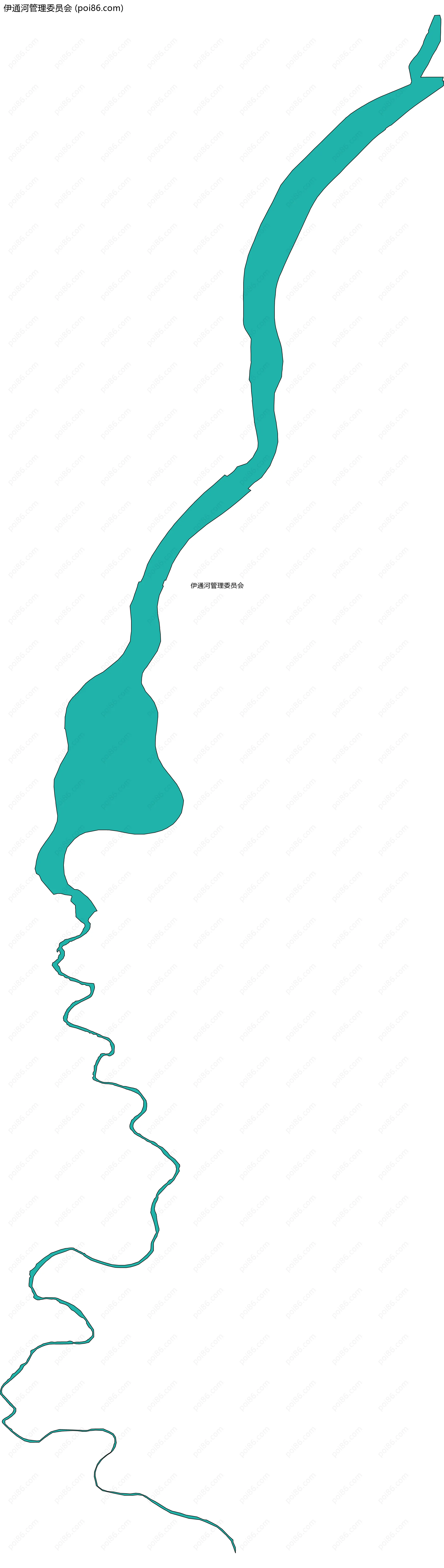 伊通河管理委员会边界地图