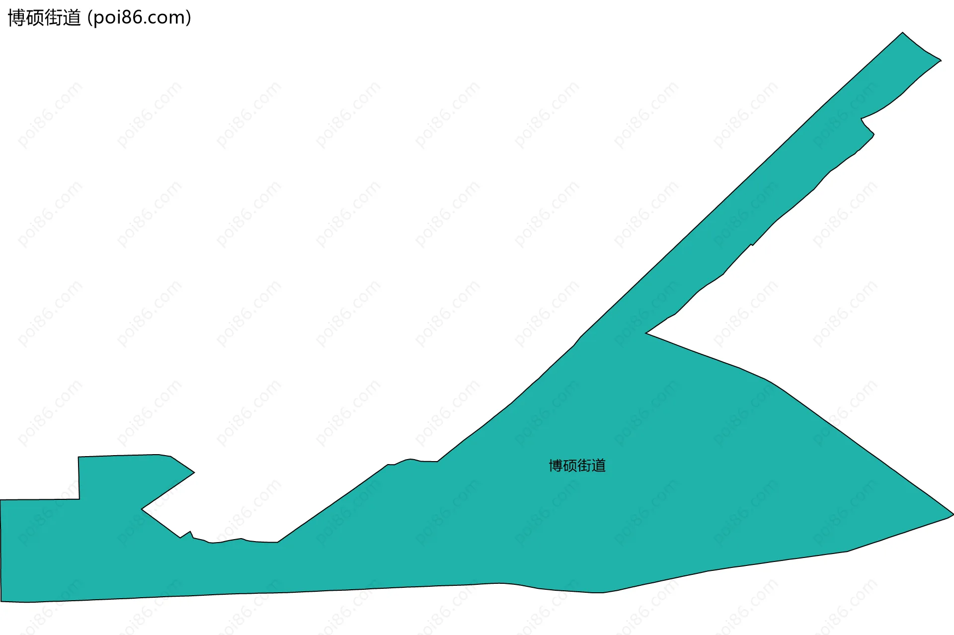 博硕街道边界地图