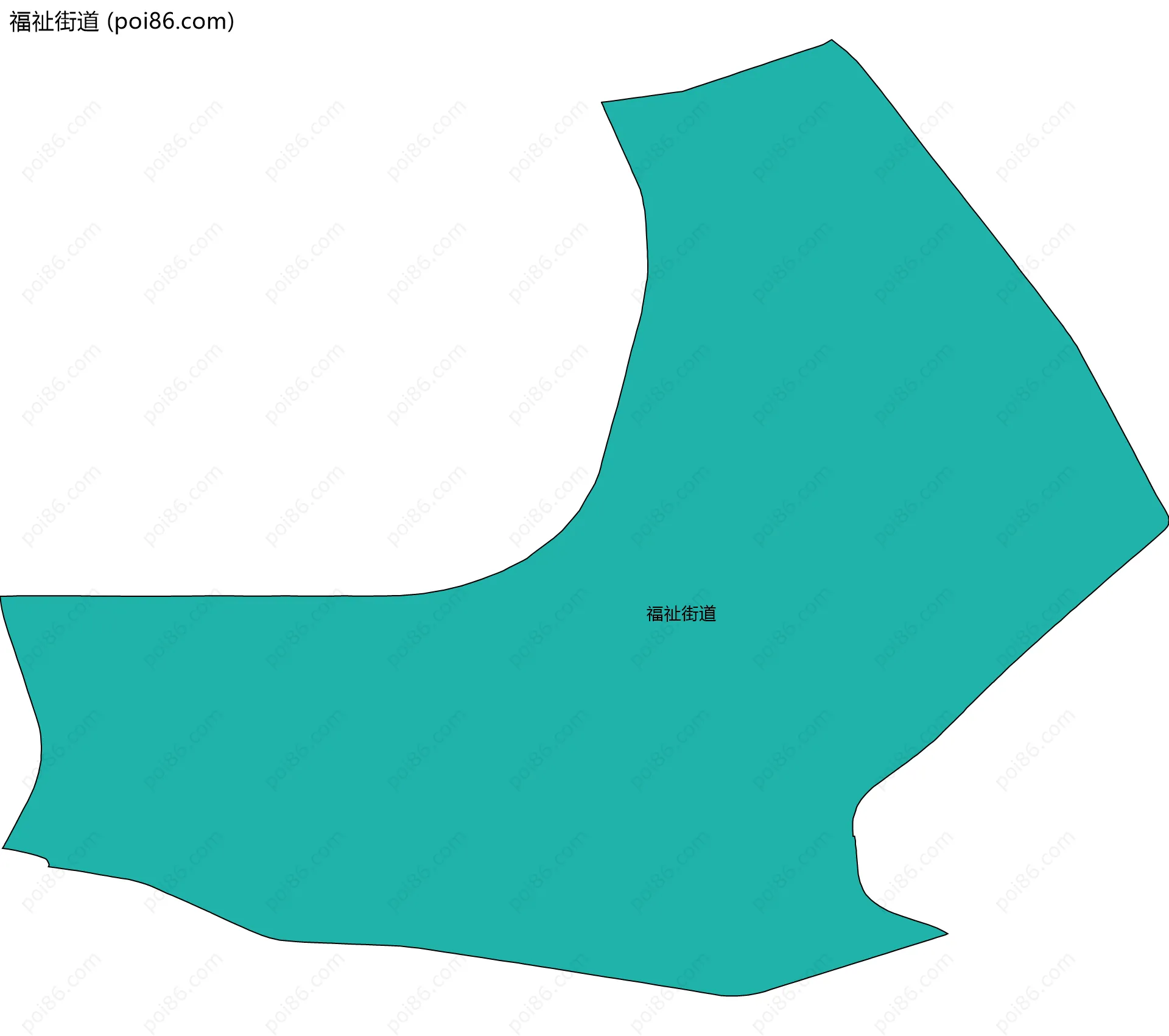 福祉街道边界地图