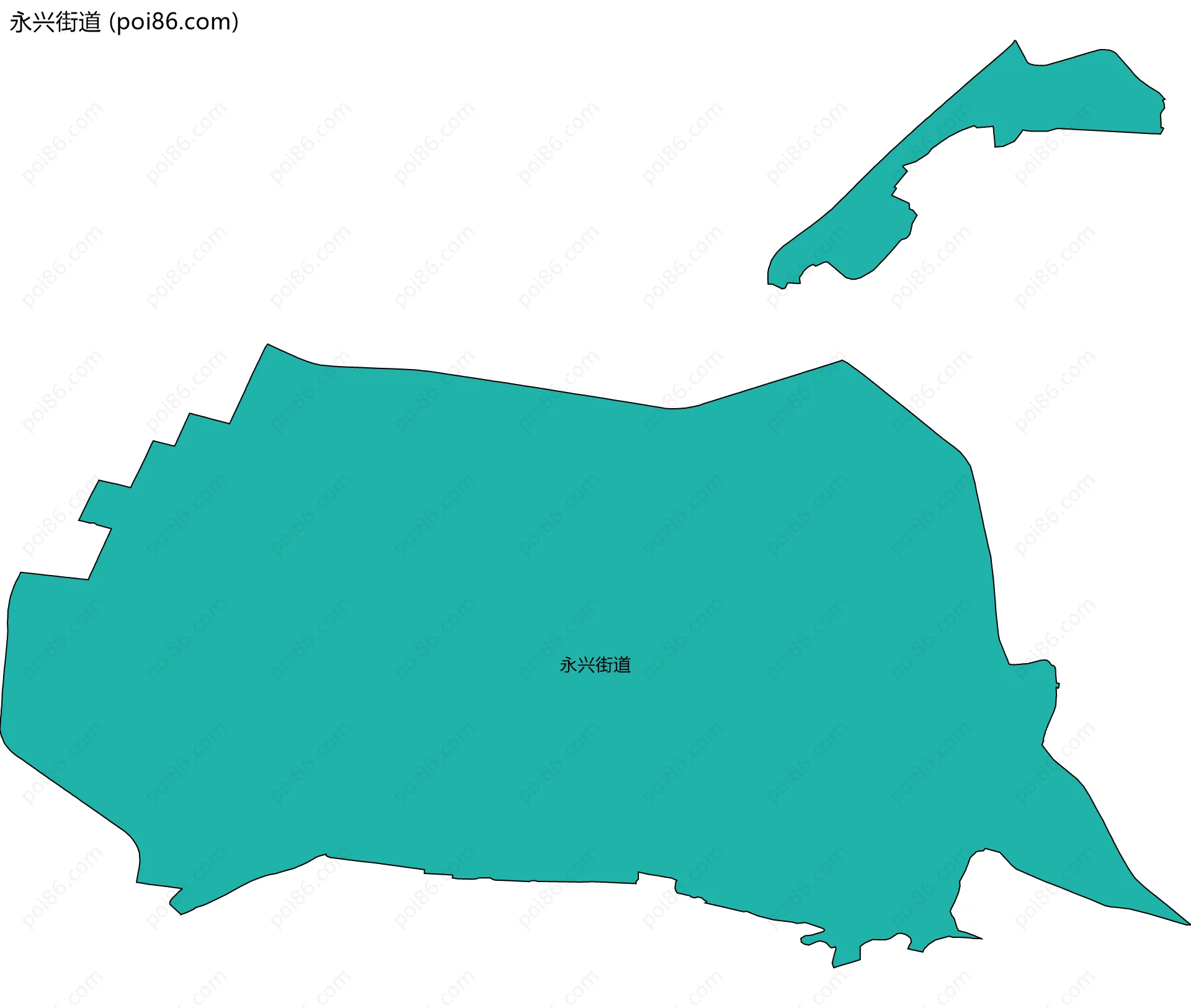 永兴街道边界地图