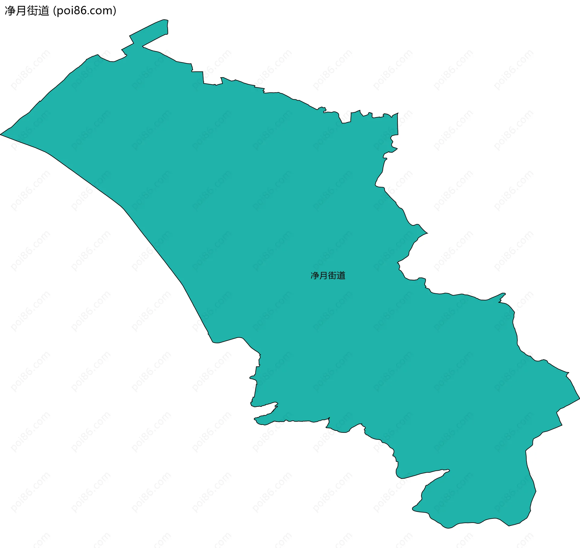 净月街道边界地图