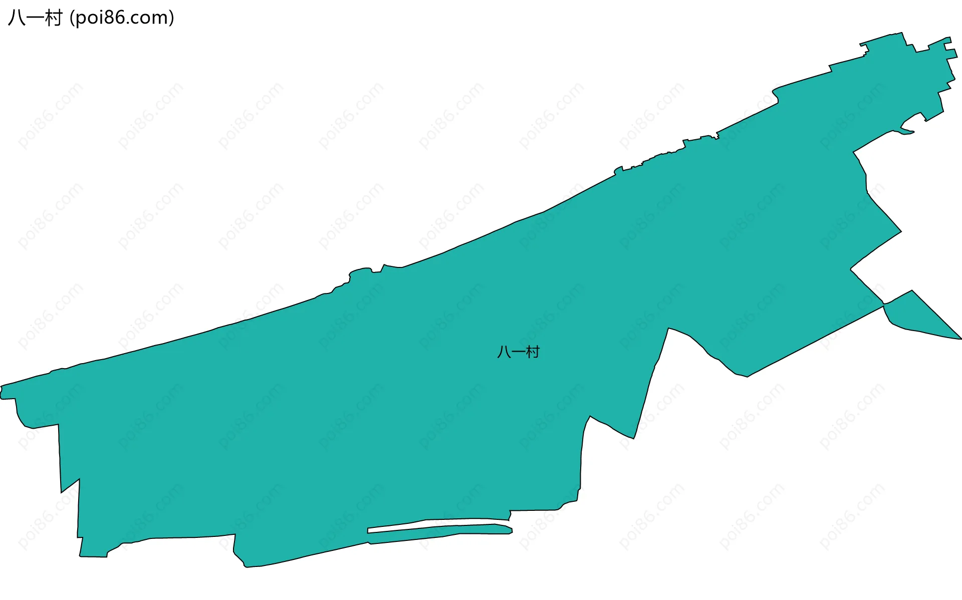 八一村边界地图
