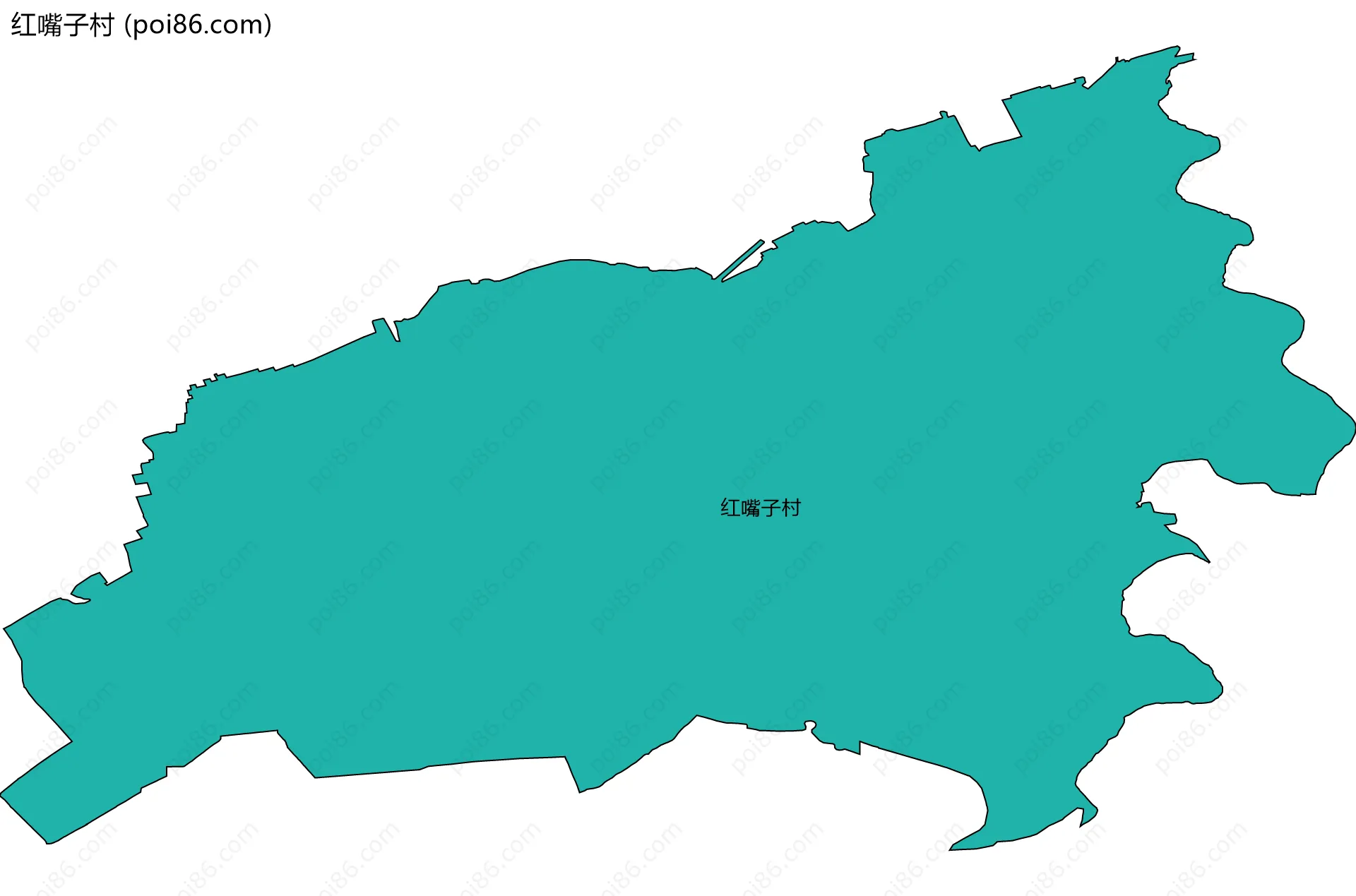 红嘴子村边界地图