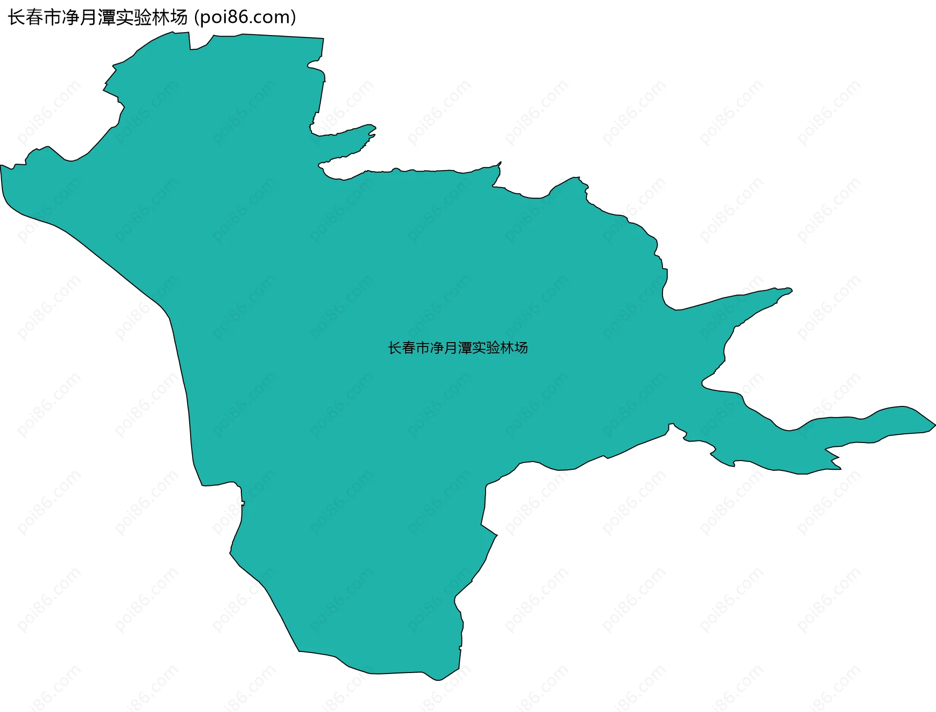 长春市净月潭实验林场边界地图