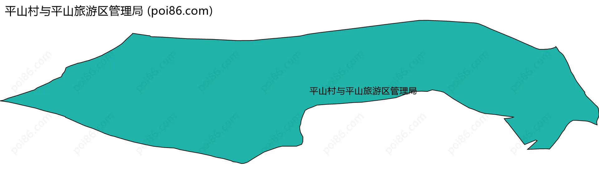 平山村与平山旅游区管理局边界地图