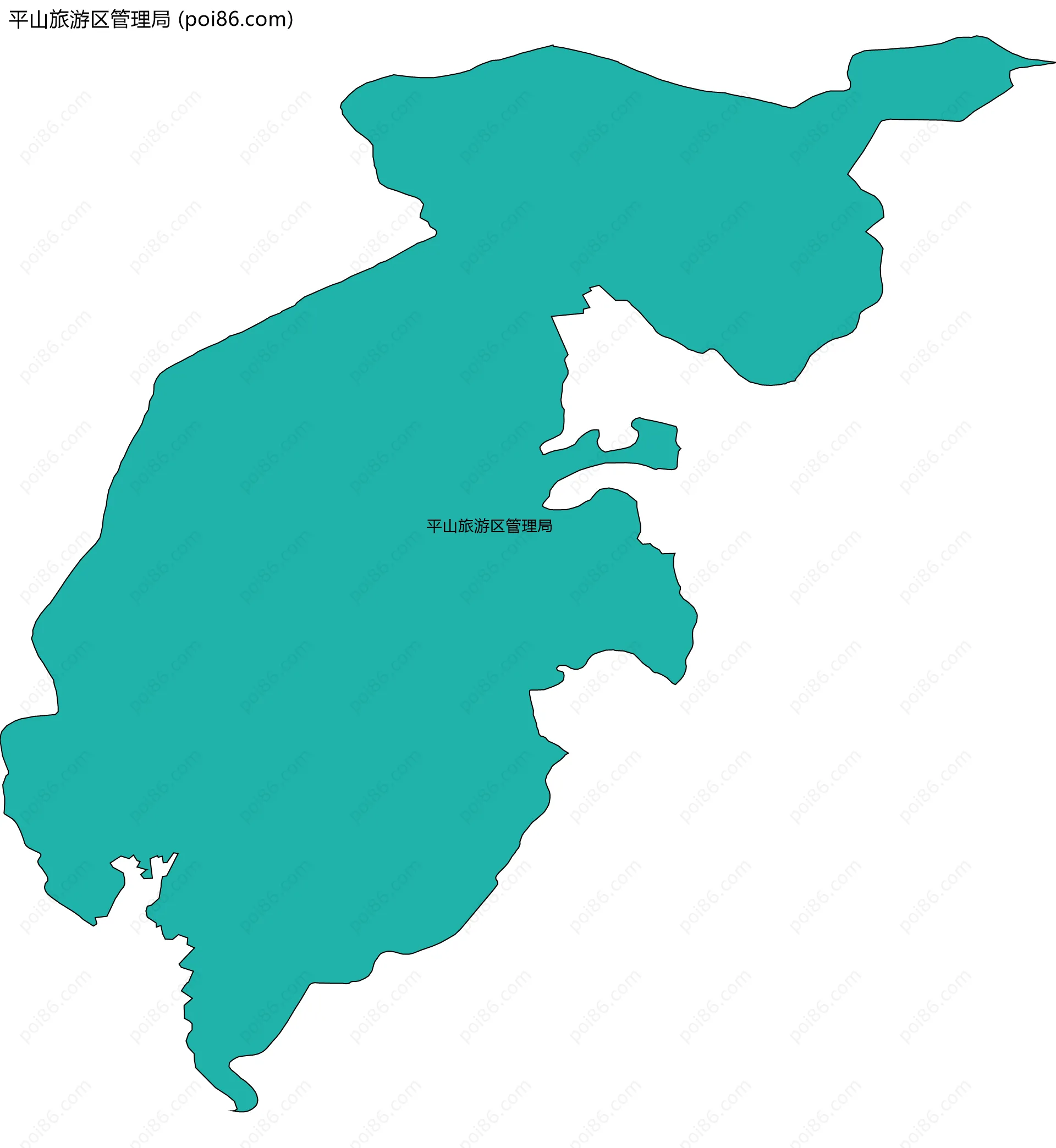 平山旅游区管理局边界地图