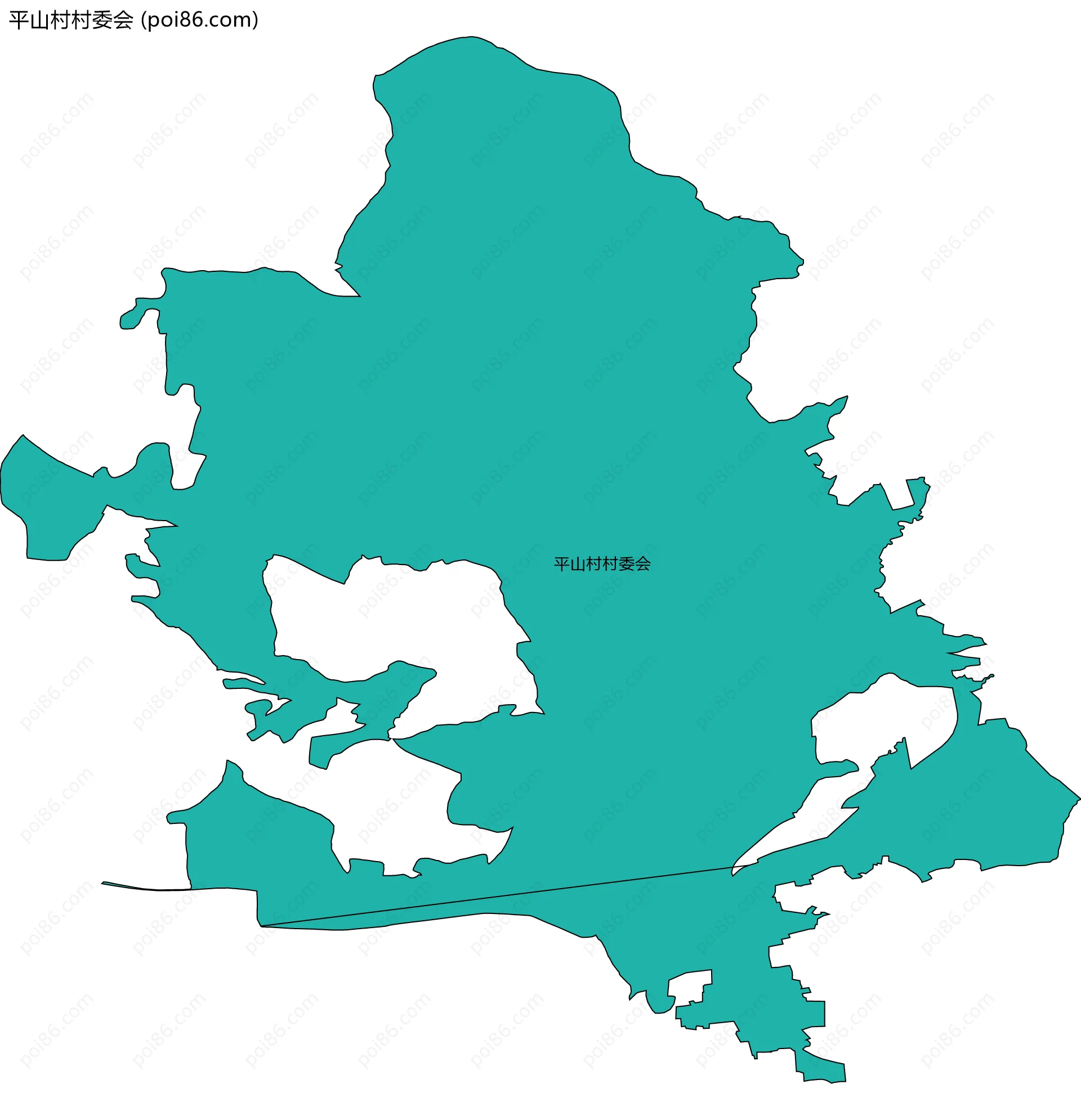 平山村村委会边界地图