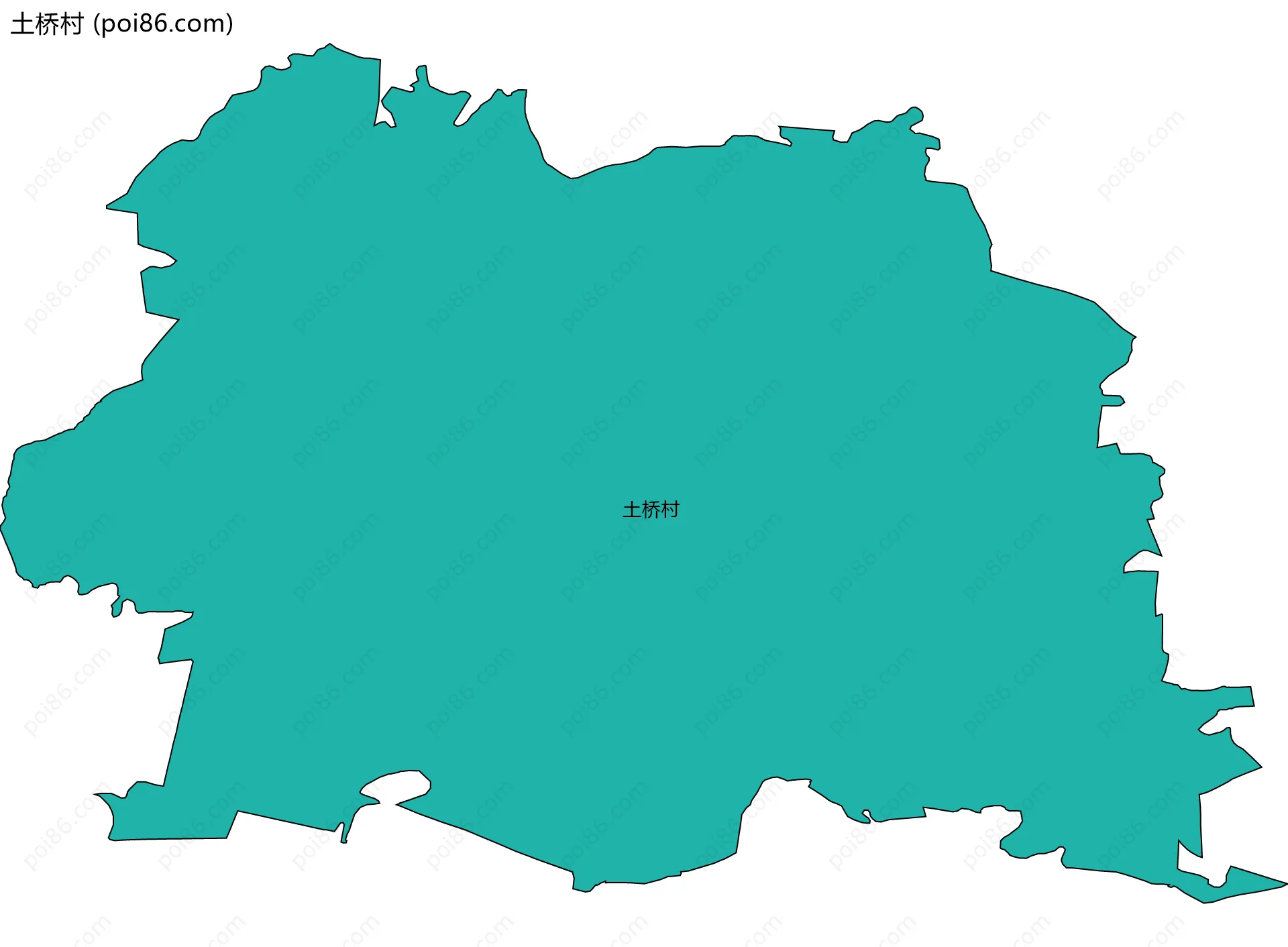土桥村边界地图