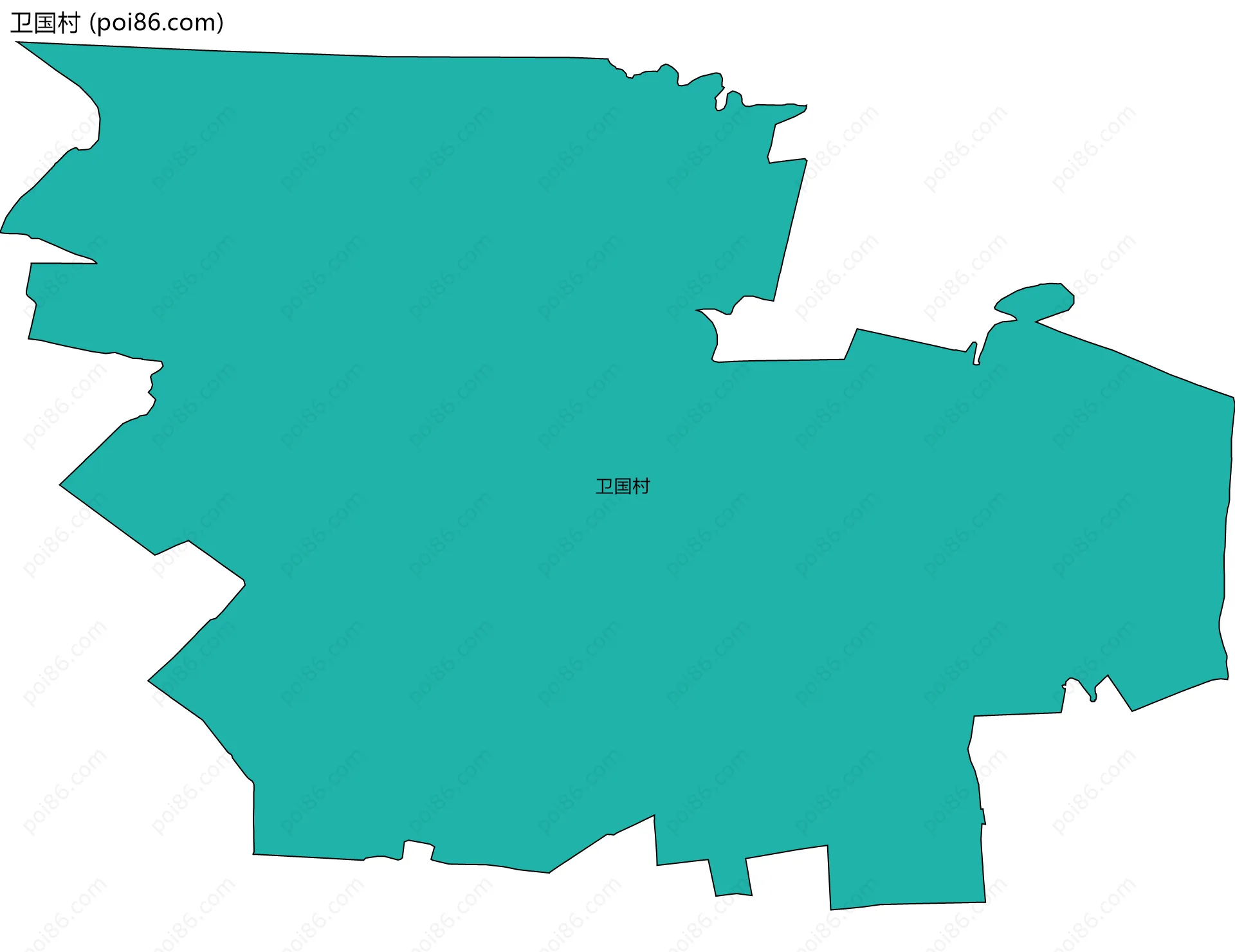 卫国村边界地图