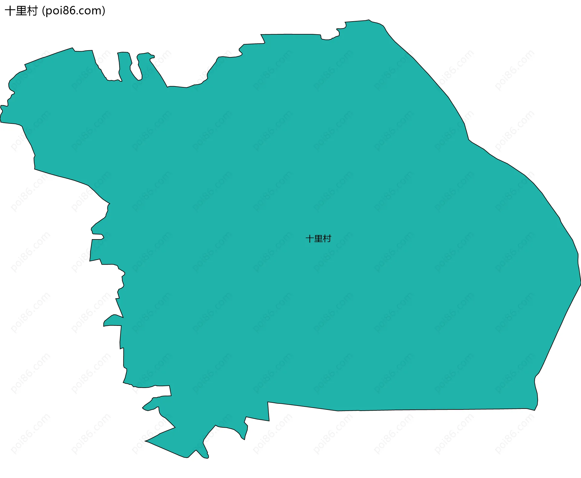 十里村边界地图