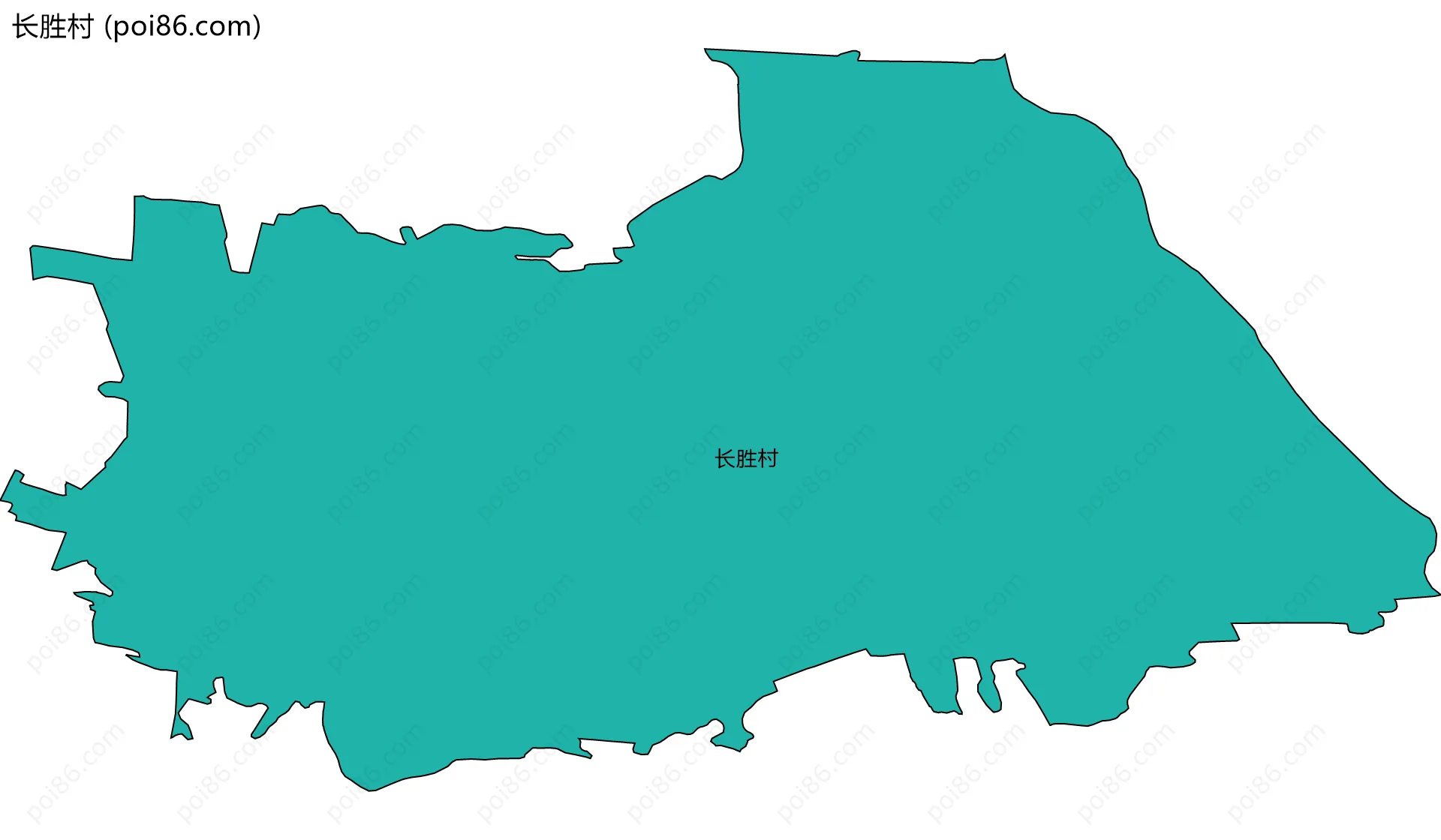 长胜村边界地图