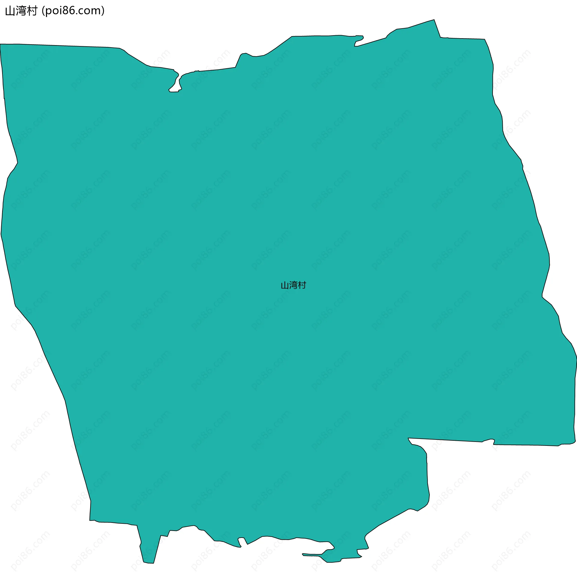 山湾村边界地图