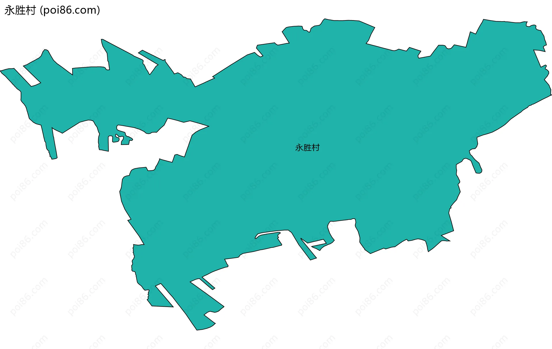 永胜村边界地图