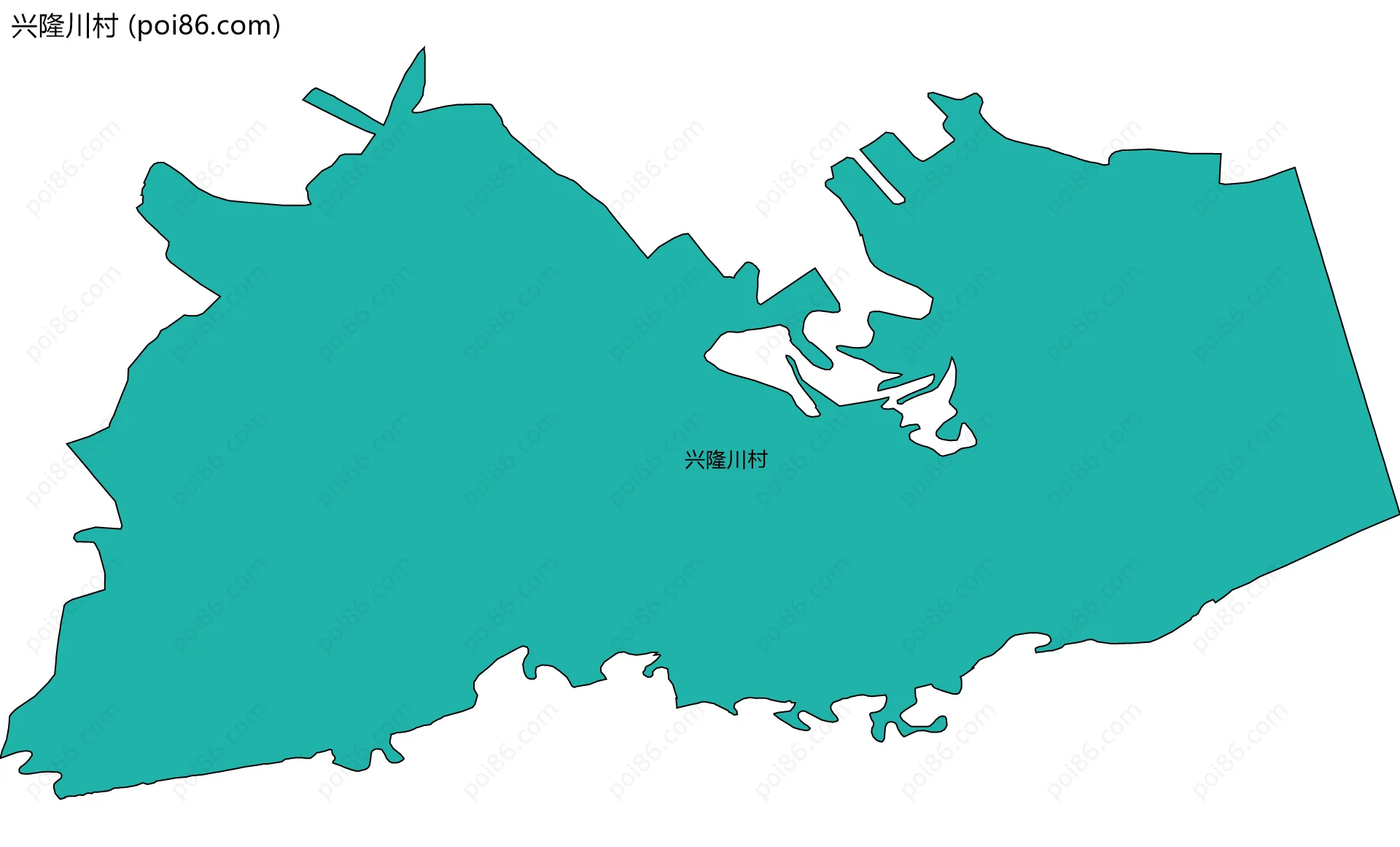 兴隆川村边界地图